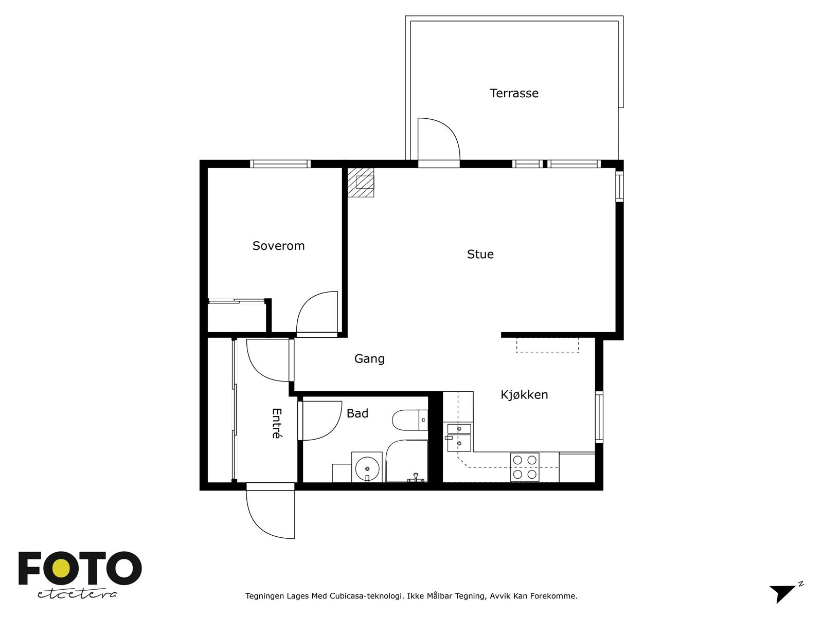Veiledende plantegning. Ikke målbar. Galleribilde