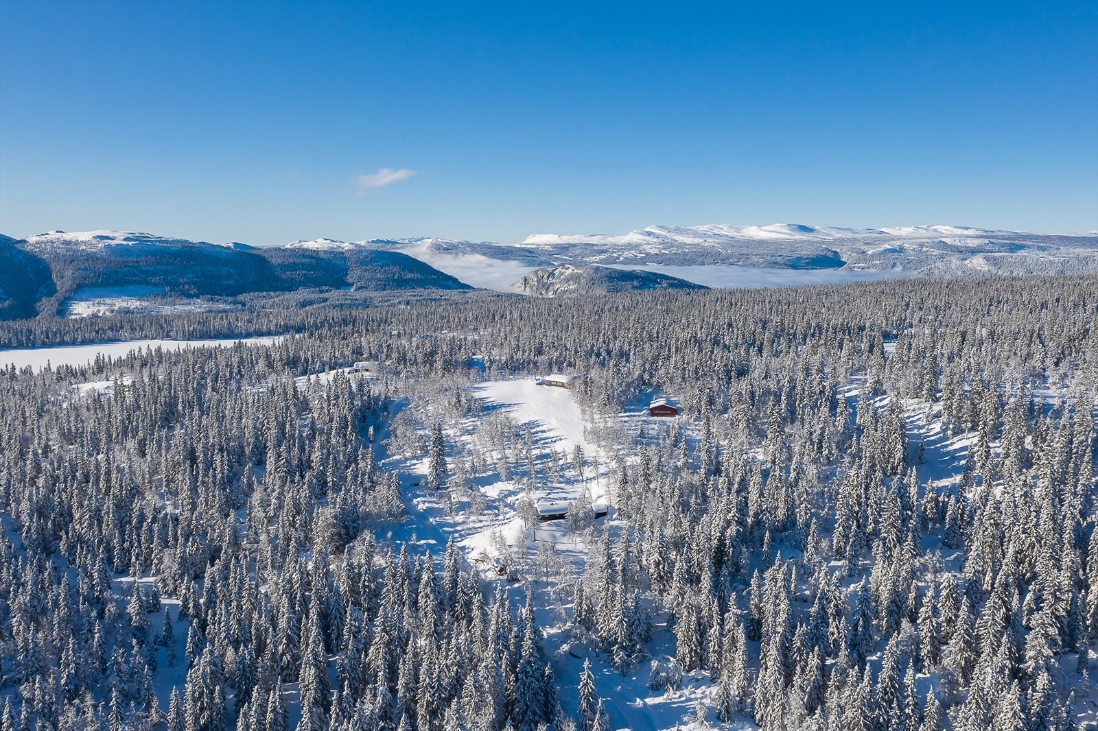 Hytten ligger ca. 880 meter over havet Galleribilde