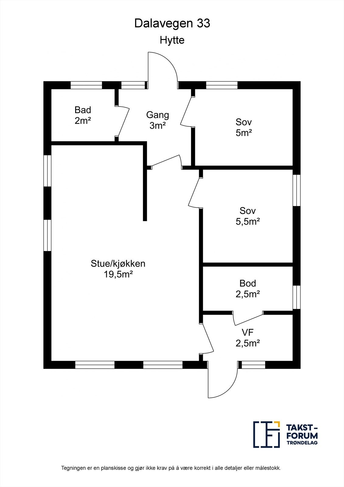 Planskisse - Hytte Galleribilde