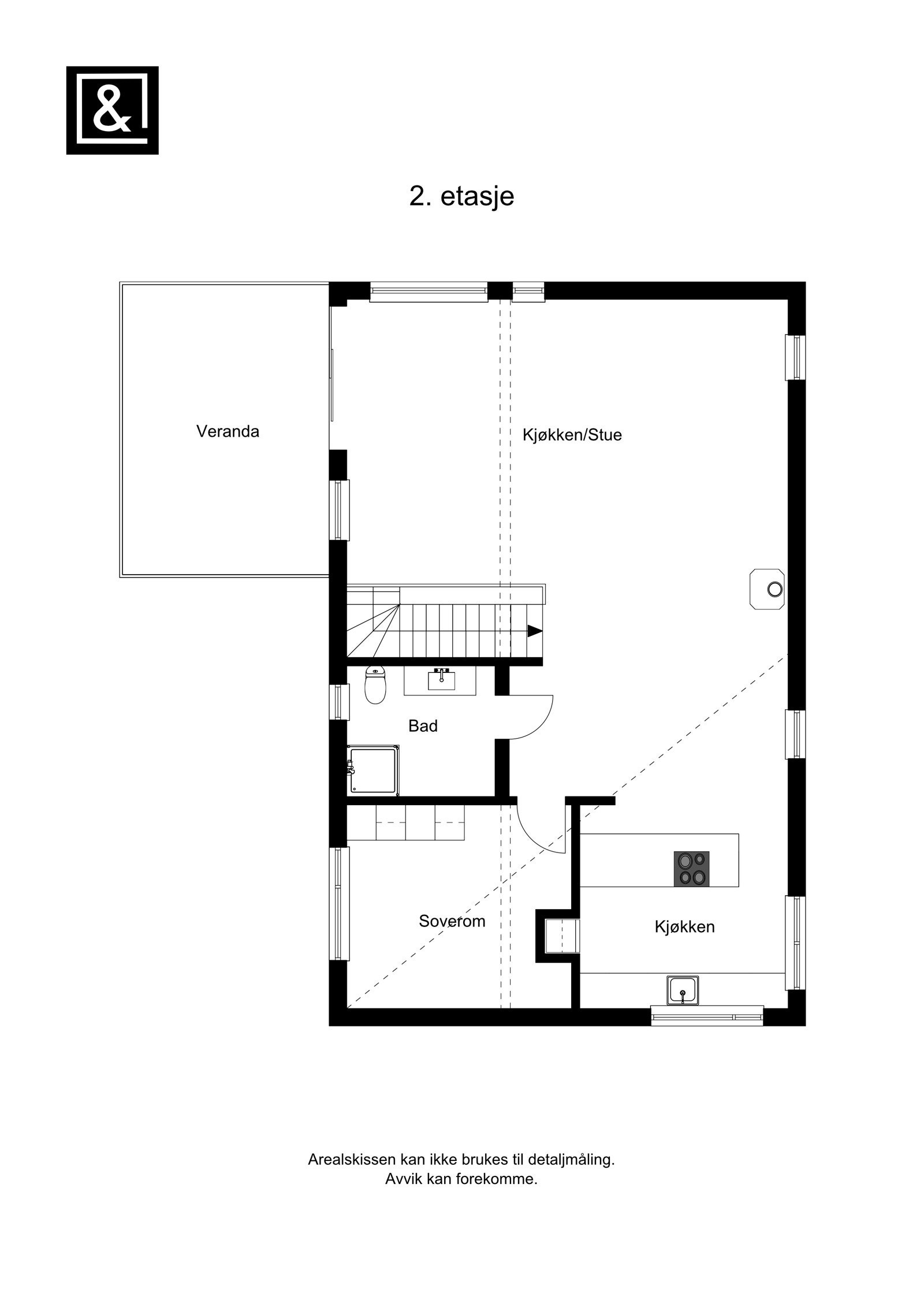 Plantegning 2. etasje Galleribilde
