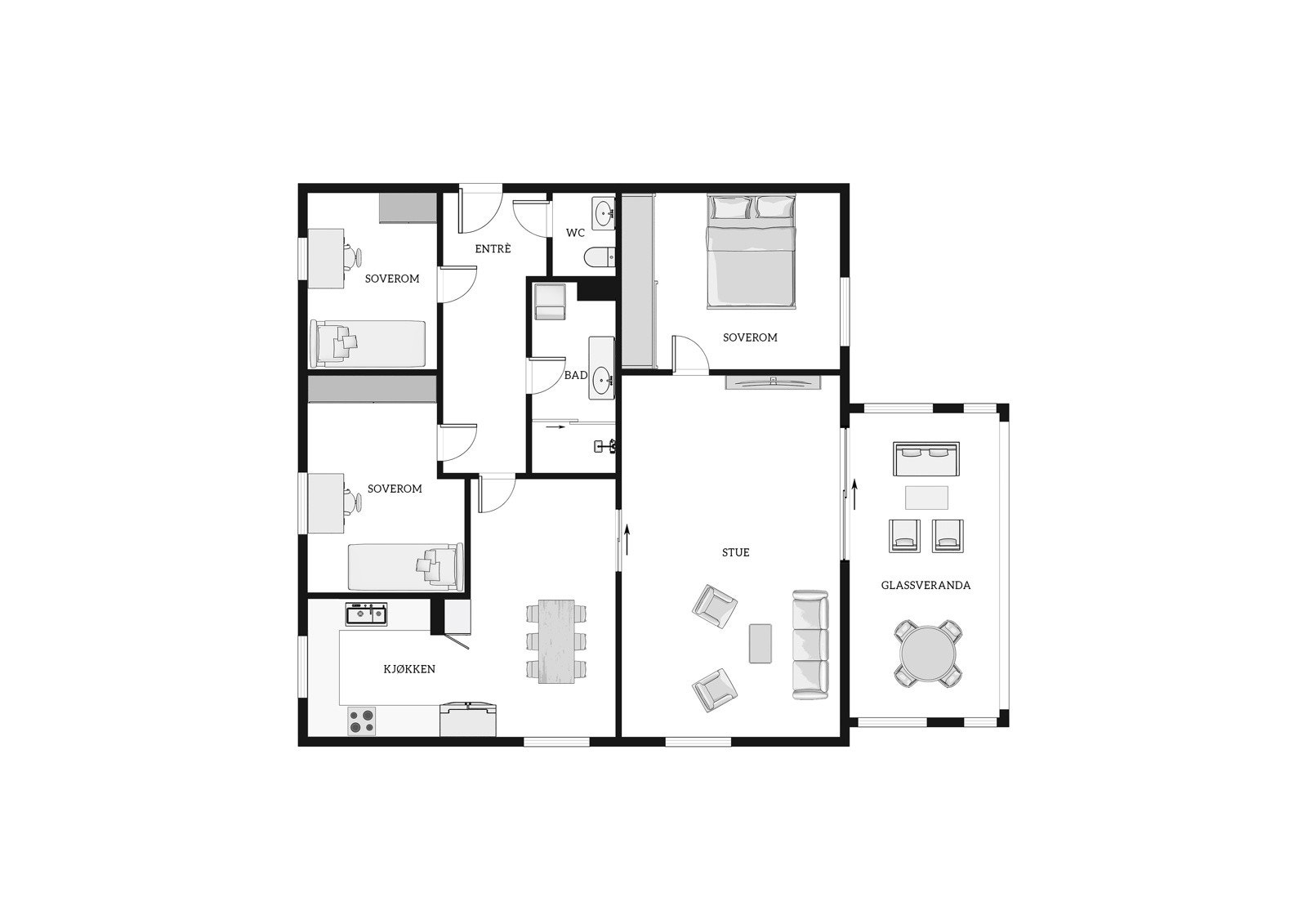 Planskisse Galleribilde