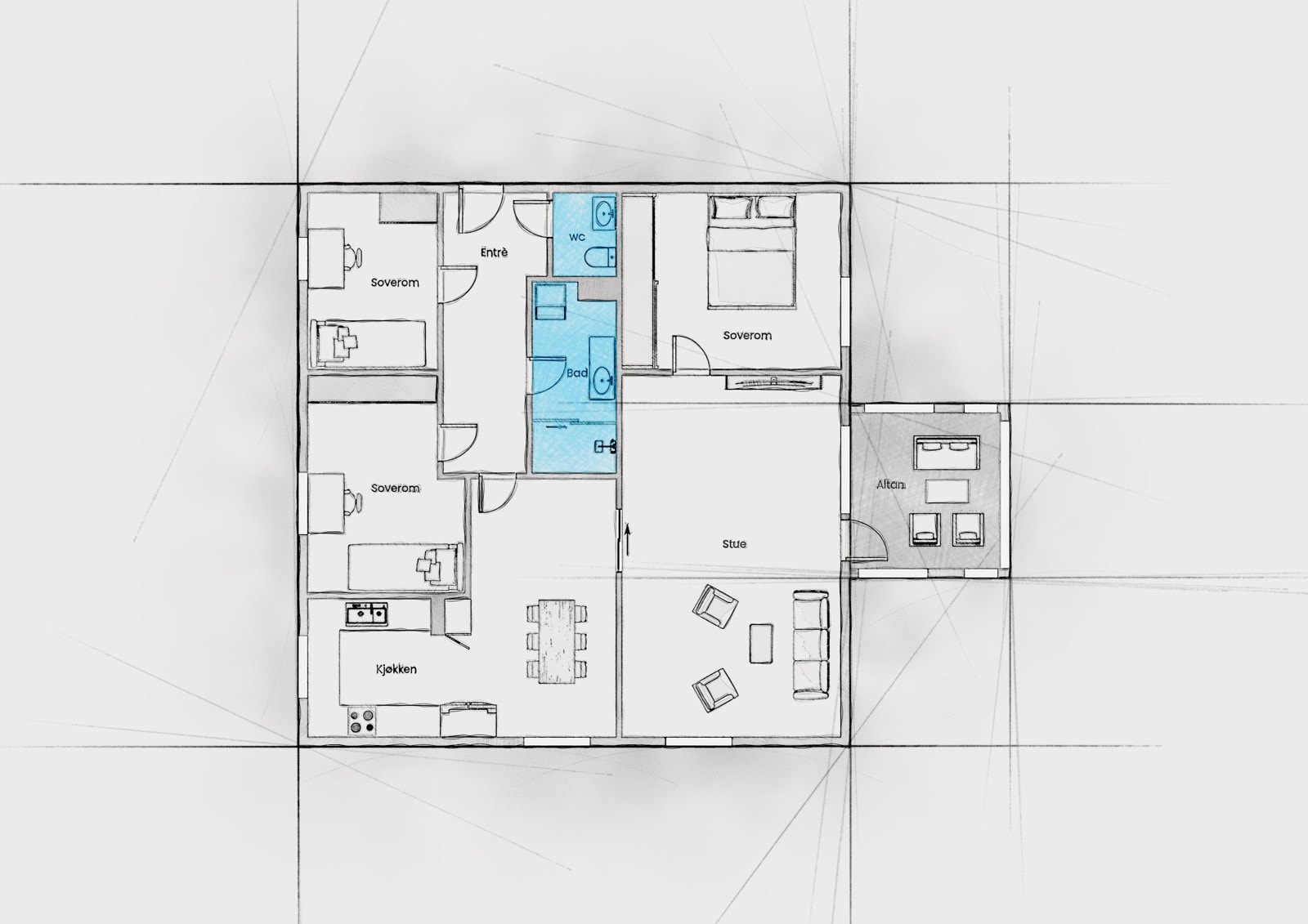 Planskisse Galleribilde