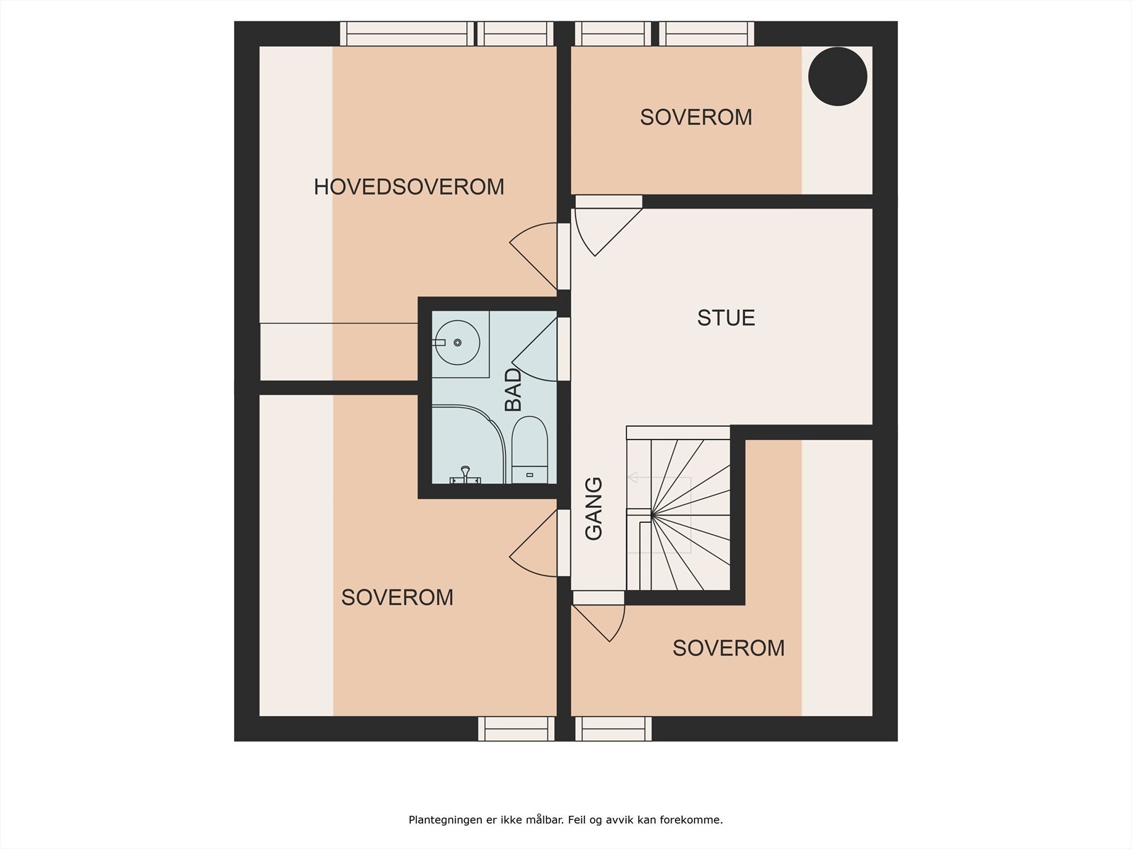 Planskisse loftsetasje. Galleribilde