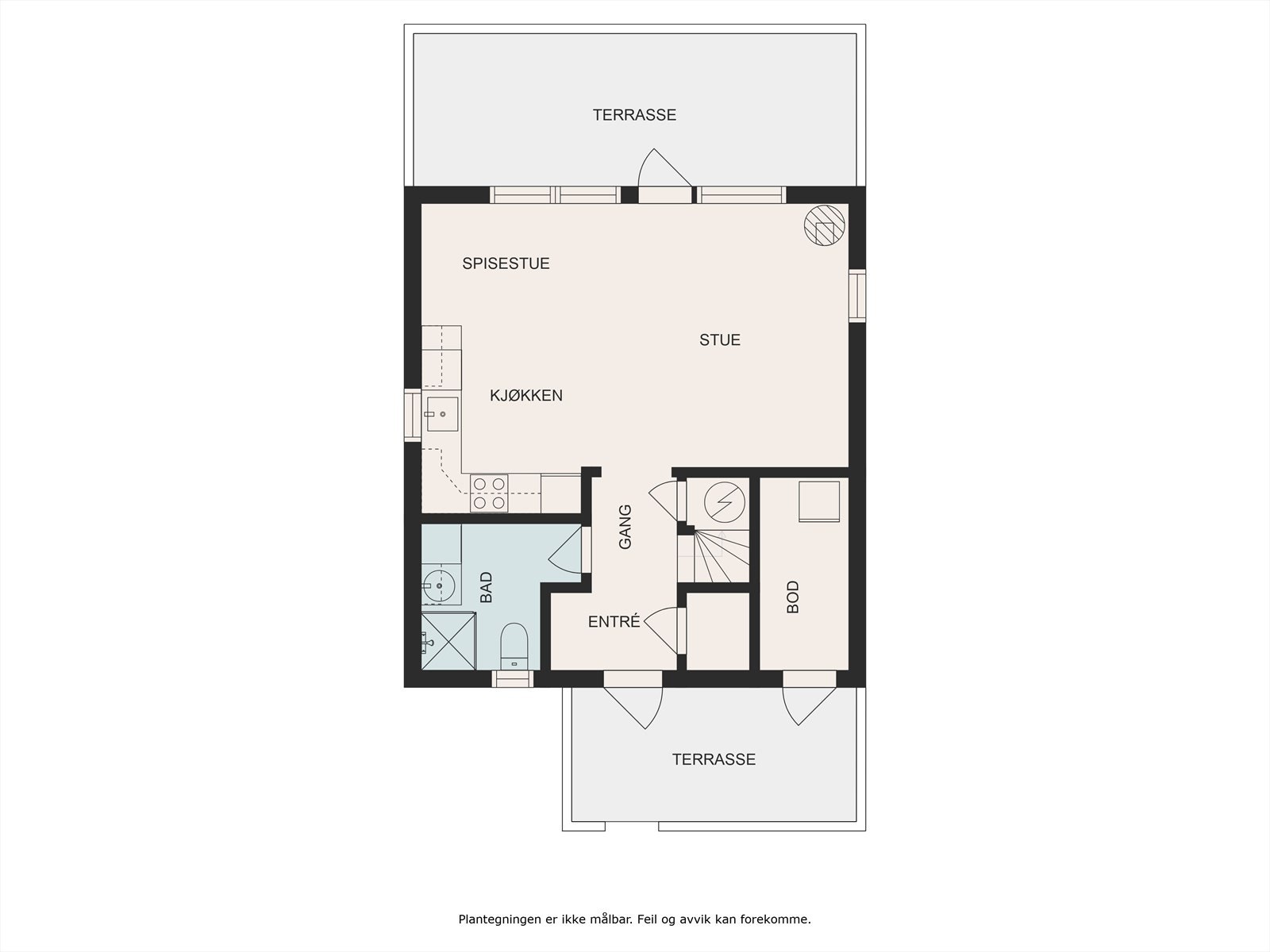 Planskisse hovedetasje. Galleribilde