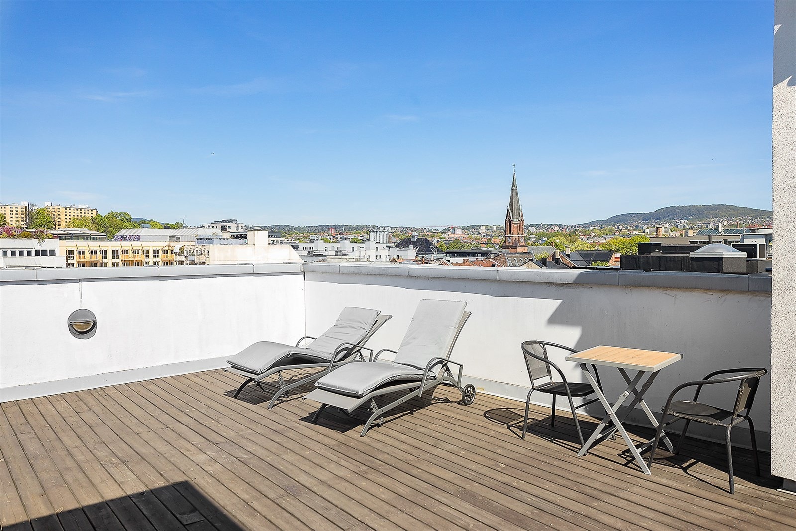 Felles takterrasse med optimale solforhold. Galleribilde