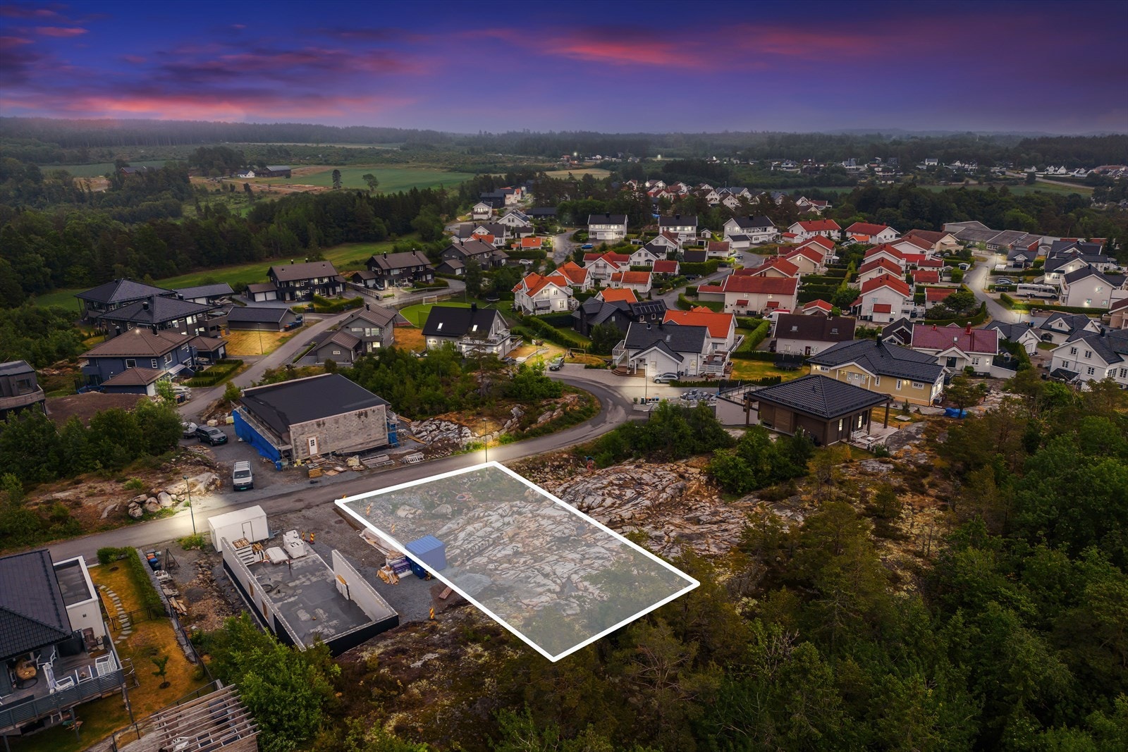 Omriss av tomten Galleribilde