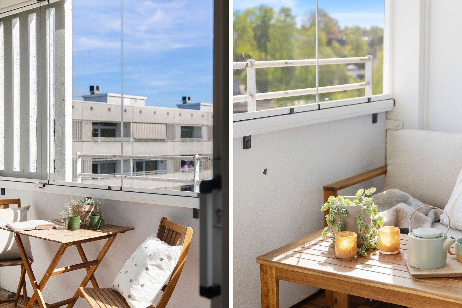 Balkongen er på 8 kvm og gir med det godt med plass til møblement, beplantning og grill. Galleribilde