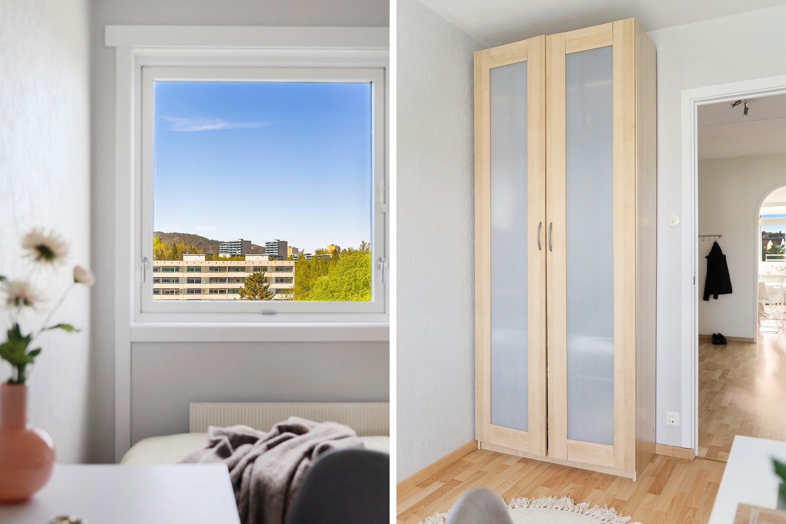 Rommet er perfekt som barnerom, gjesterom og/eller kontor. Garderobeskap på begge rommene medfølger. Galleribilde