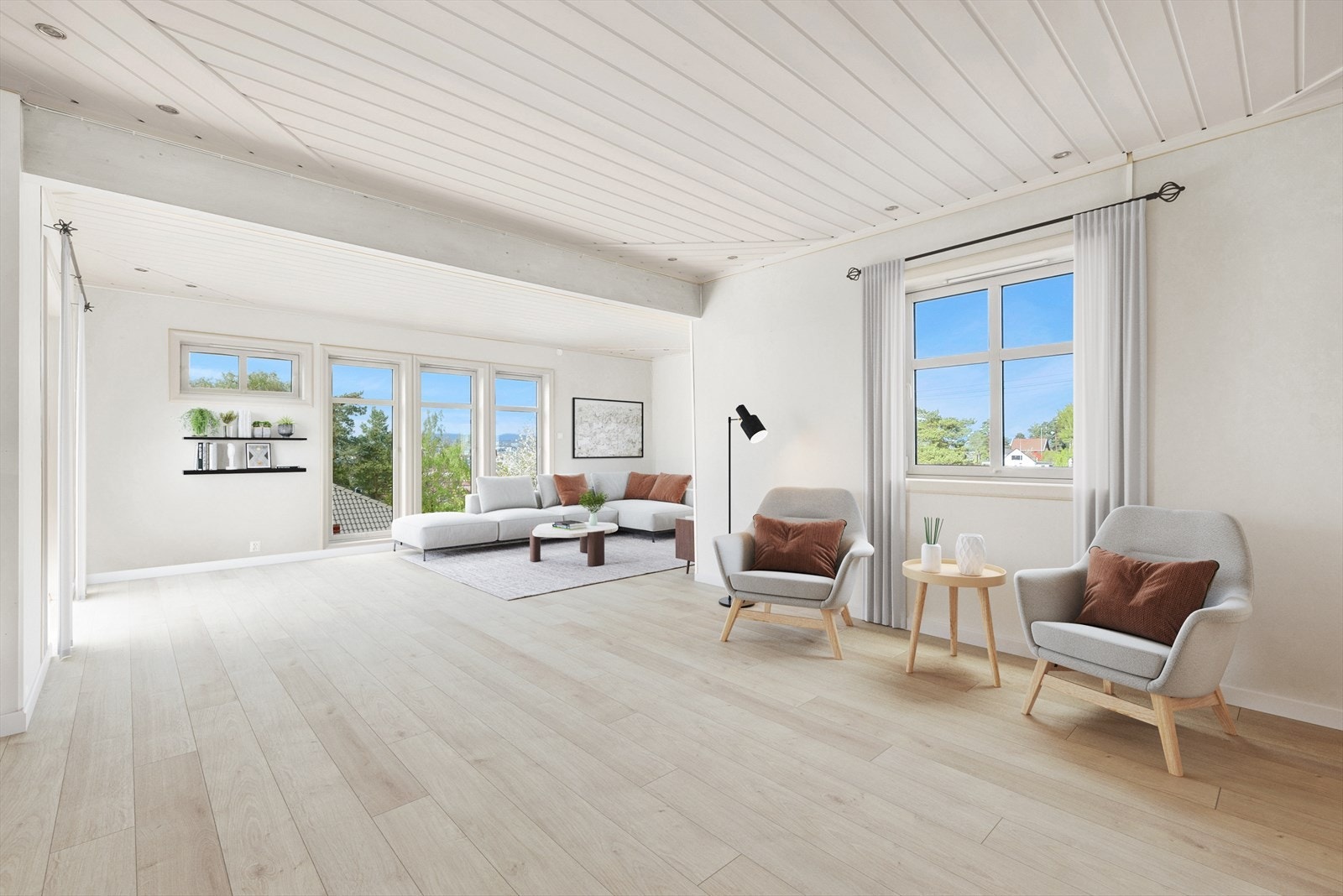 Digital renovering og styling: Stue Galleribilde