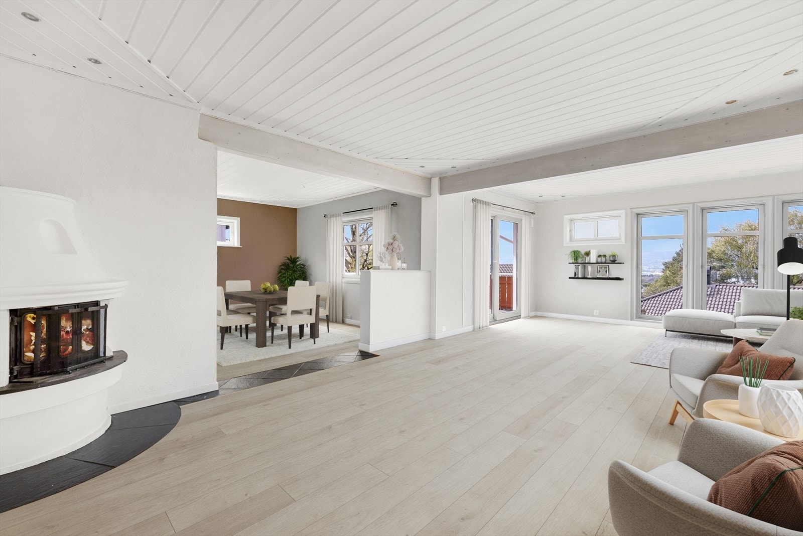 Digital renovering og styling: Stue/Spisesone Galleribilde