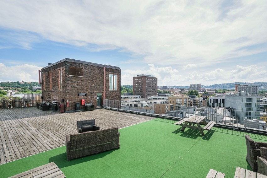 Herlig usikt fra takterrassen. Galleribilde