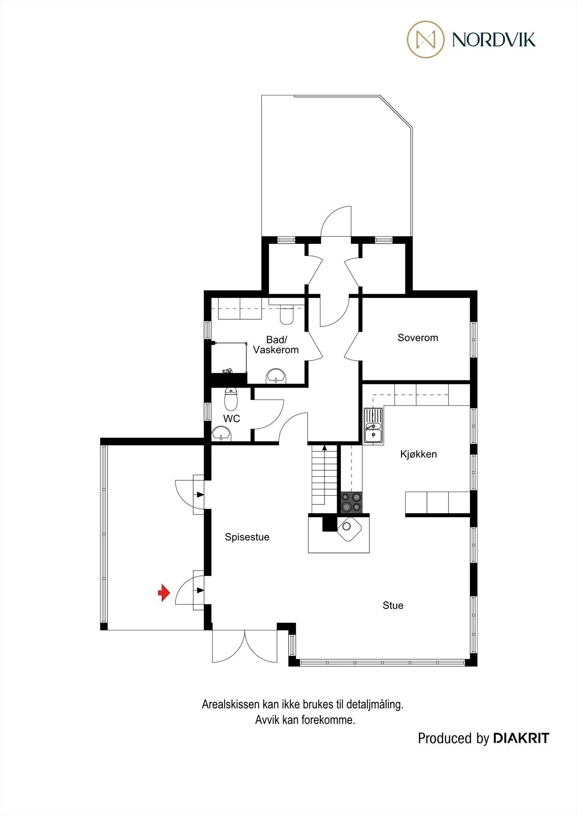 Plantegning 1. etasje Galleribilde