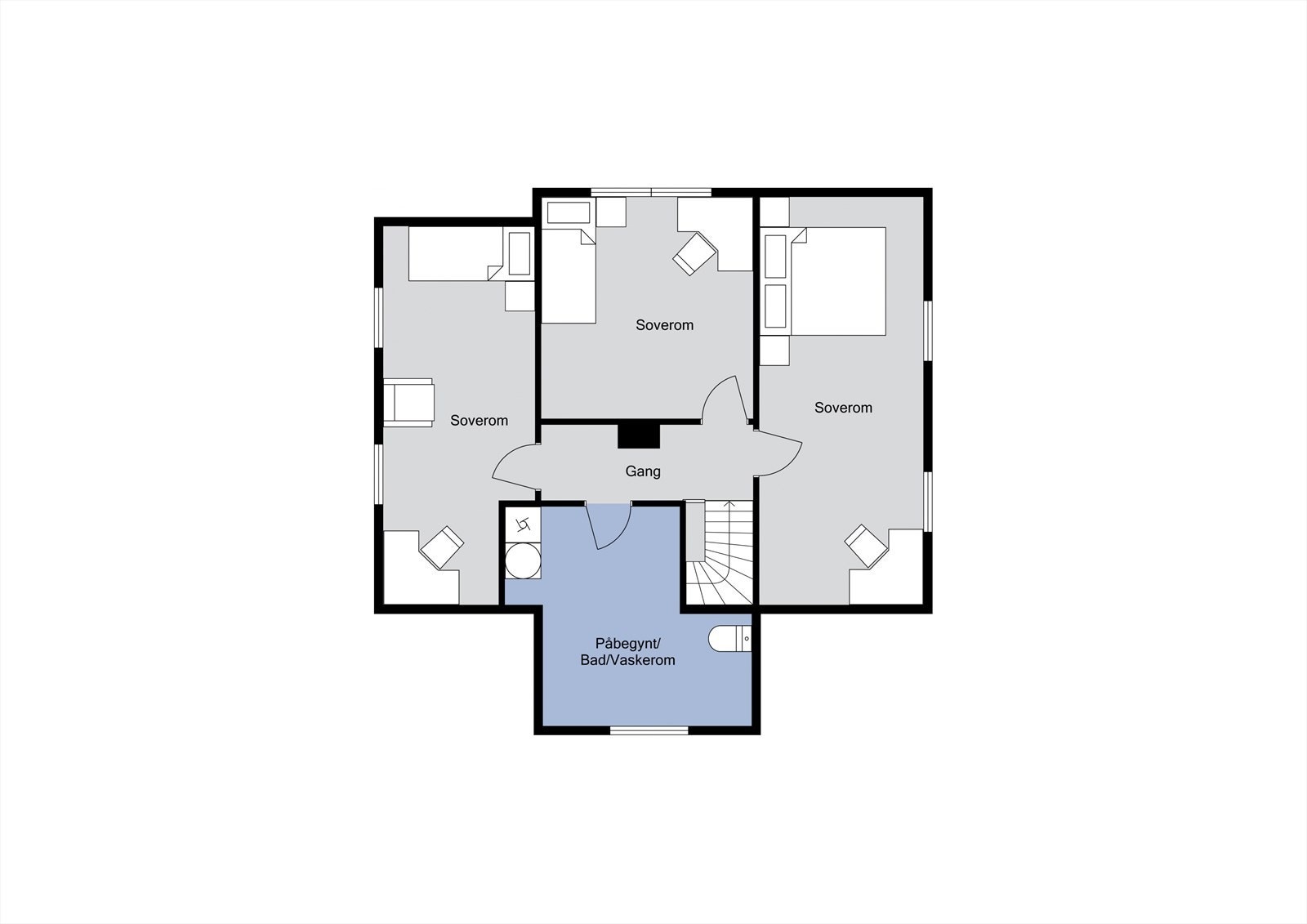 Planløsning loft Galleribilde