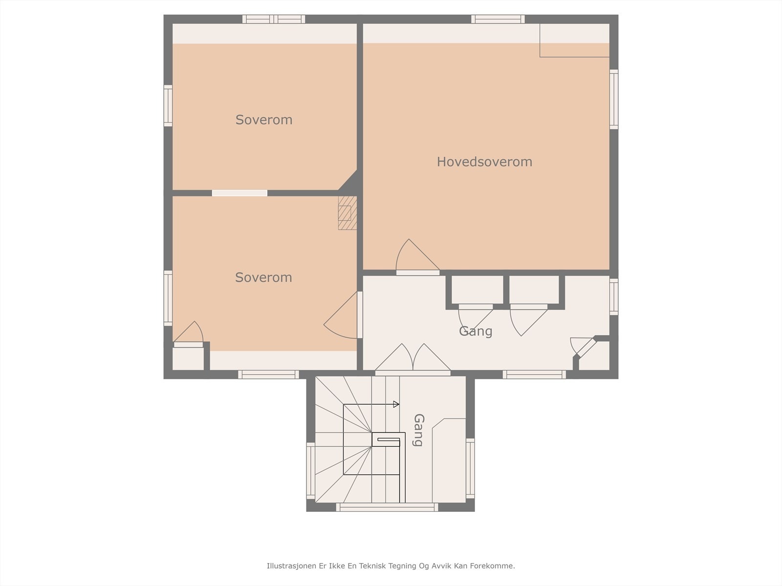 Plantegning av 2. etasje. Galleribilde