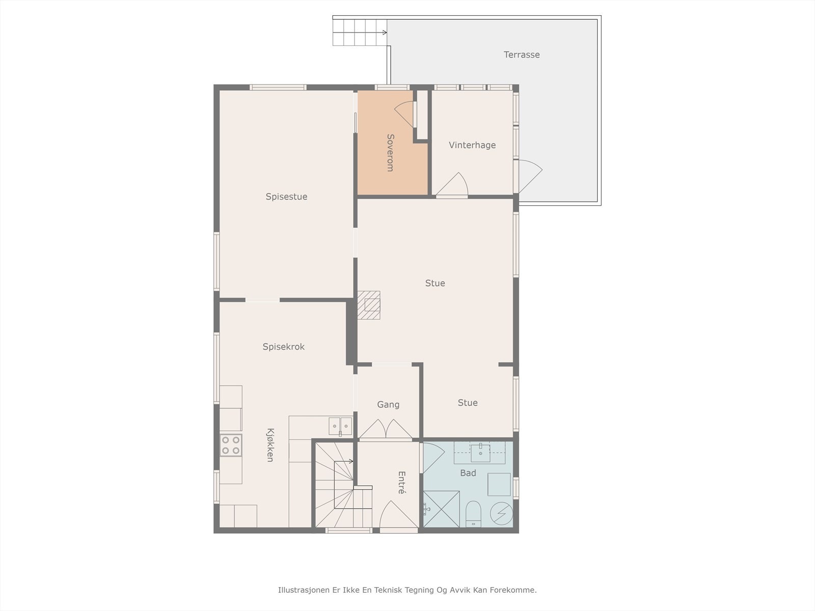 Plantegning av 1. etasje. Galleribilde