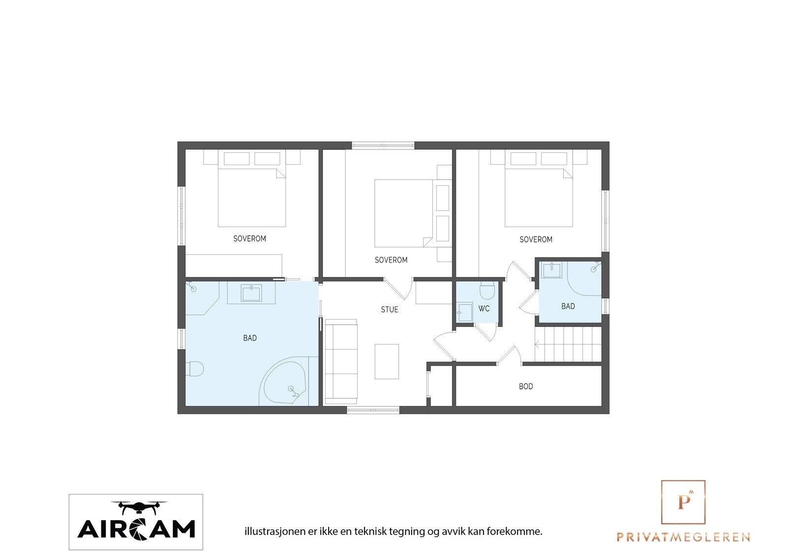 Planløsning 2. etasje Galleribilde