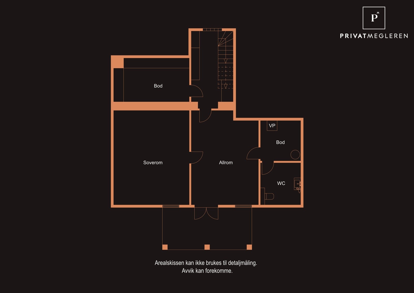 Plantegning av underetasjen. Galleribilde