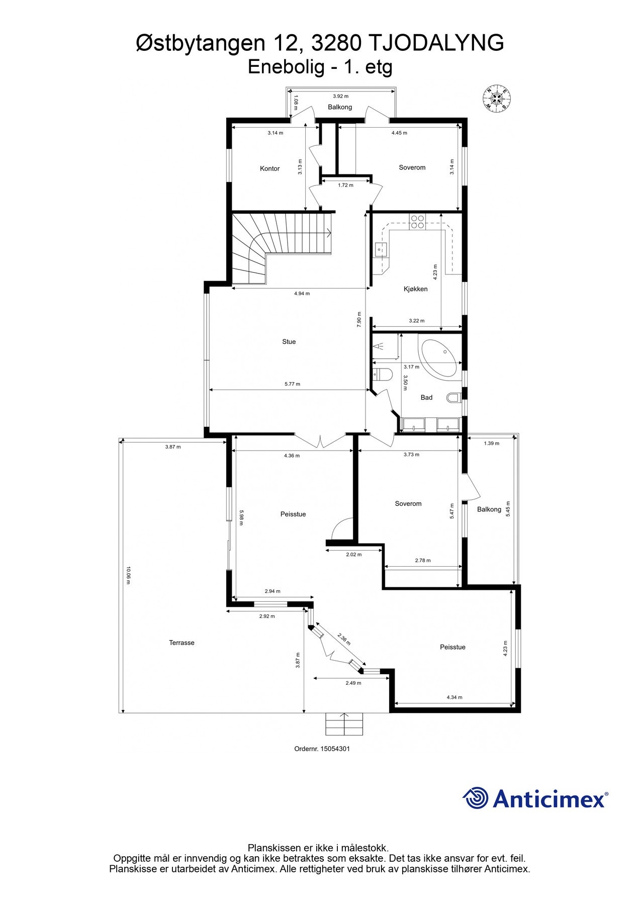 Plantegning 1. etasje Galleribilde