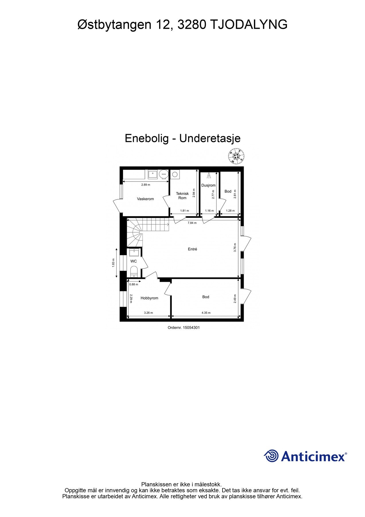 Plantegning underetasje Galleribilde