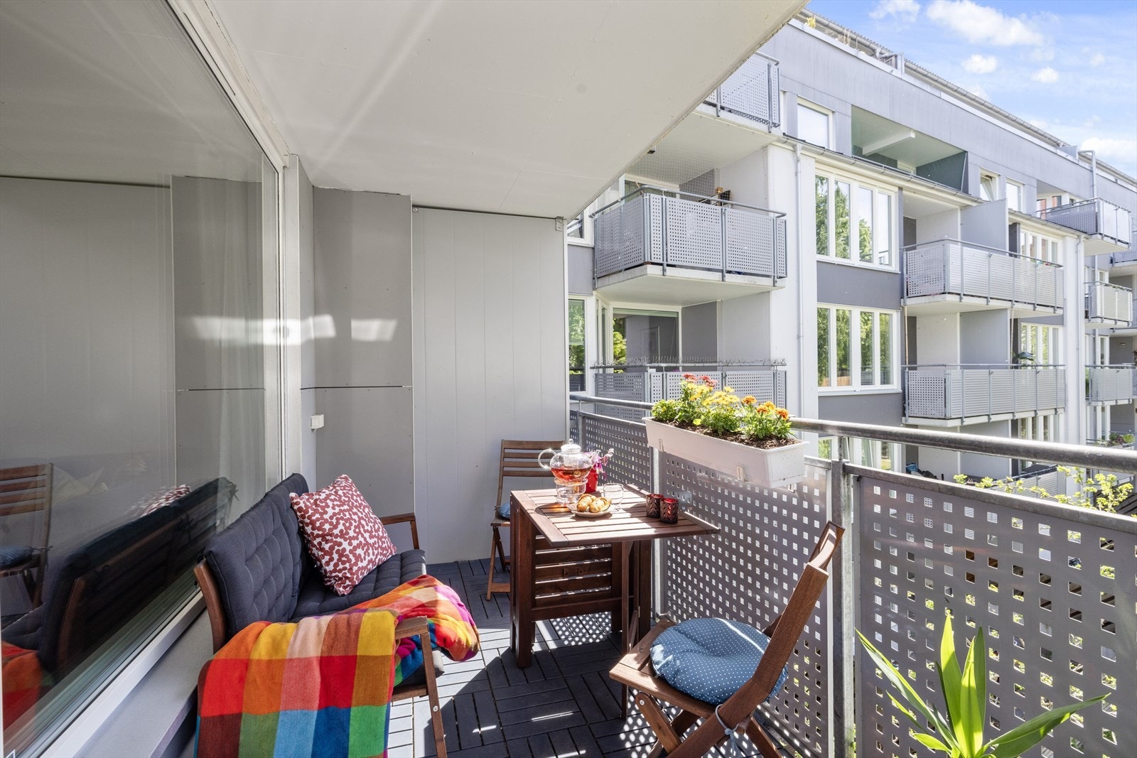 Det er stikkontakt på balkongen. Galleribilde