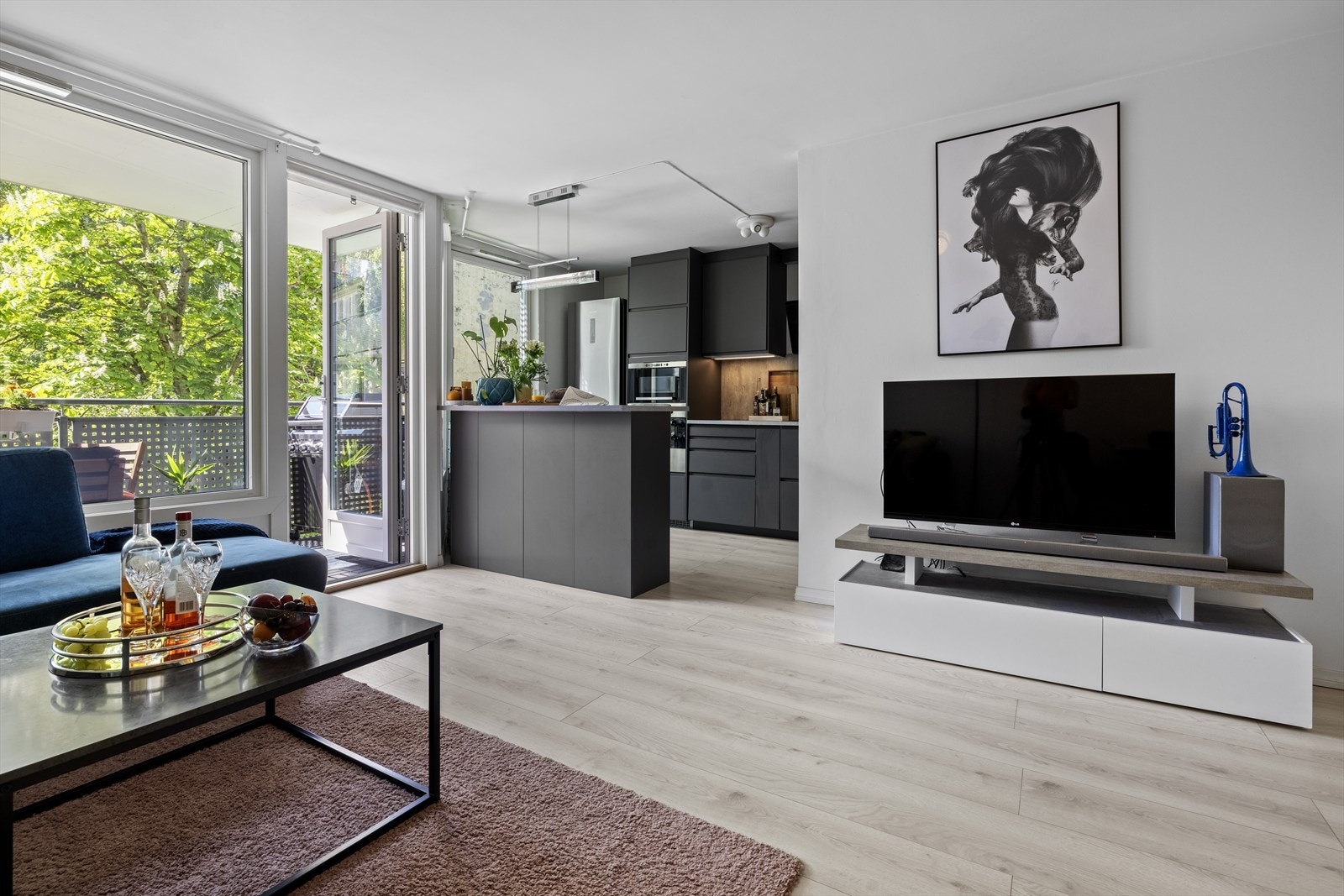 Leilighet med en god og gjennomgående planløsning. Galleribilde