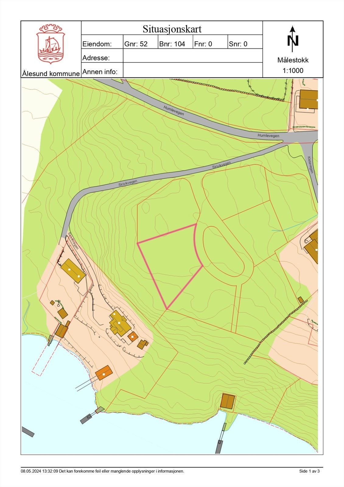 Situasjonskart 52/104 Galleribilde