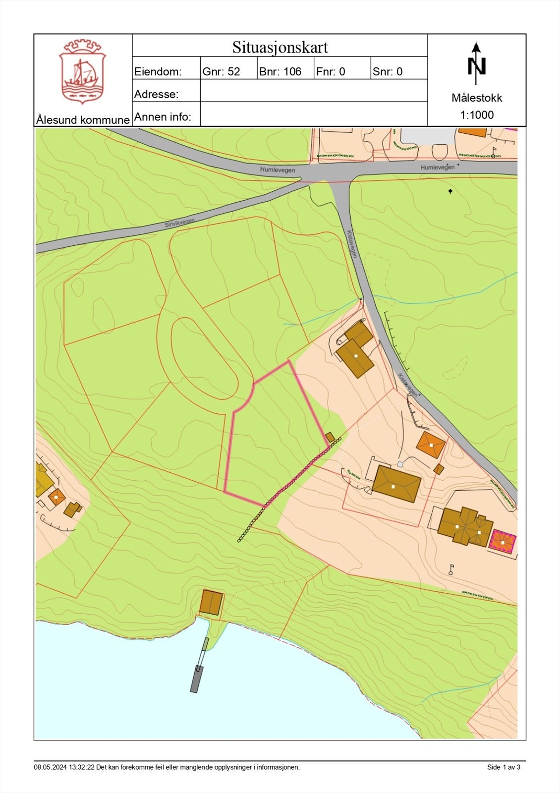 Situasjonskart 52/106 Galleribilde