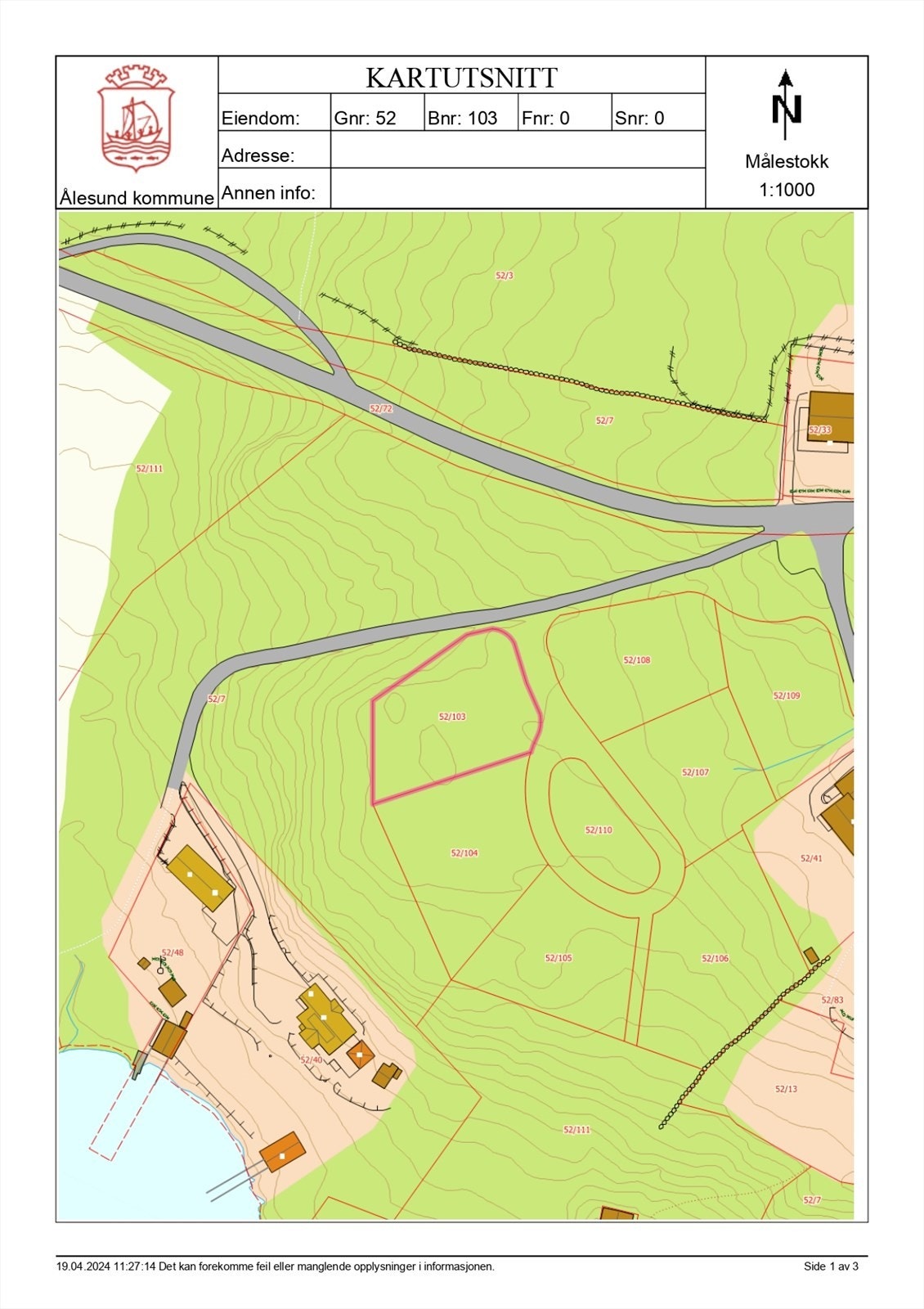 Situasjonskart 52/103 Galleribilde