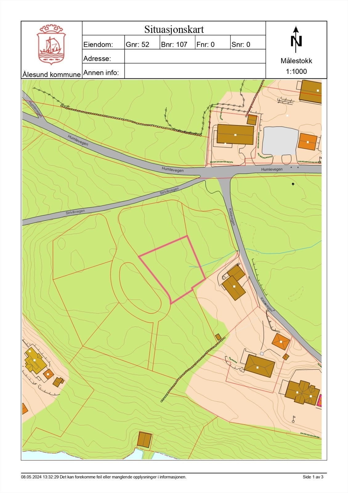 Situasjonskart 52/107 Galleribilde