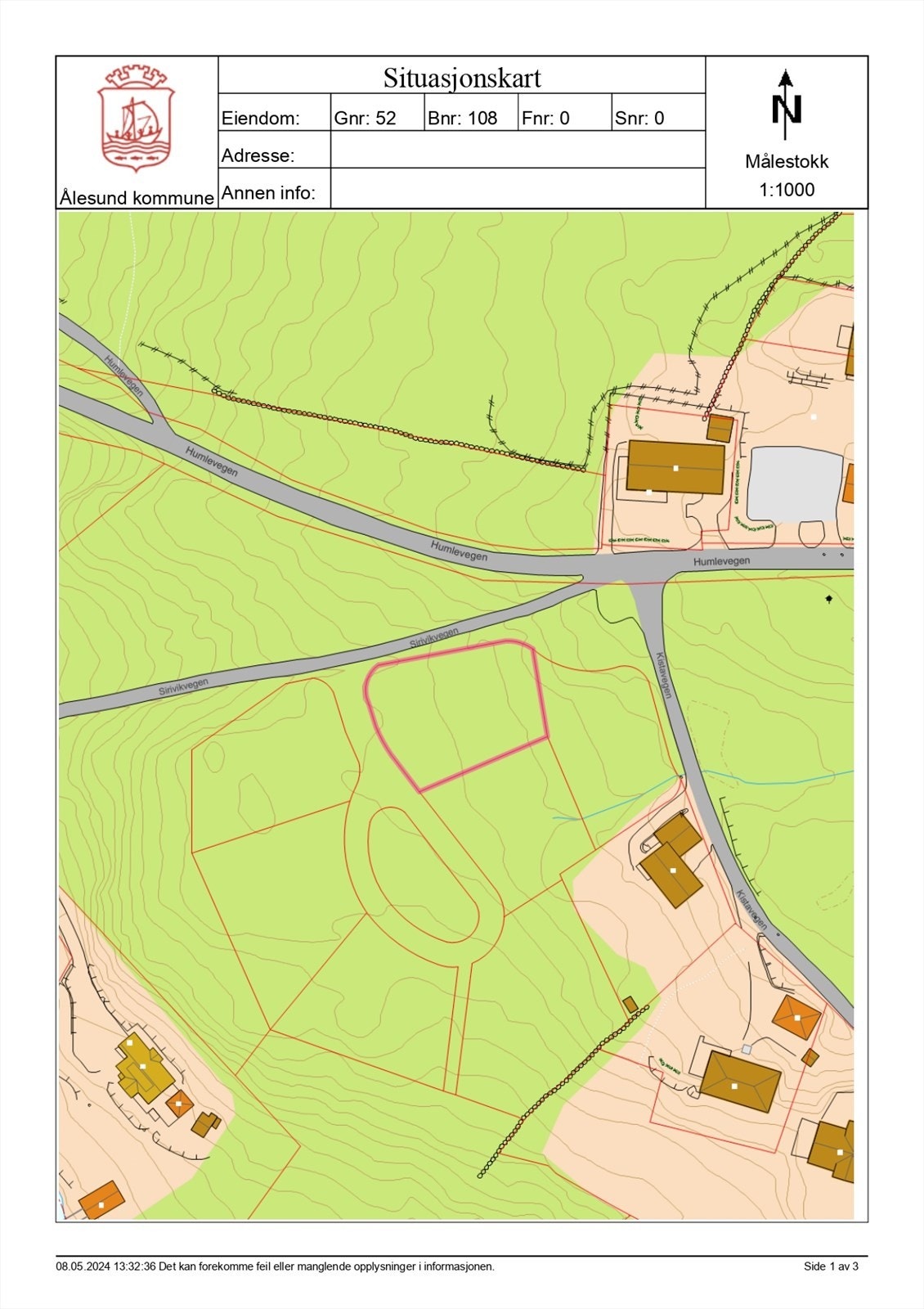 Situasjonskart 52/108 Galleribilde