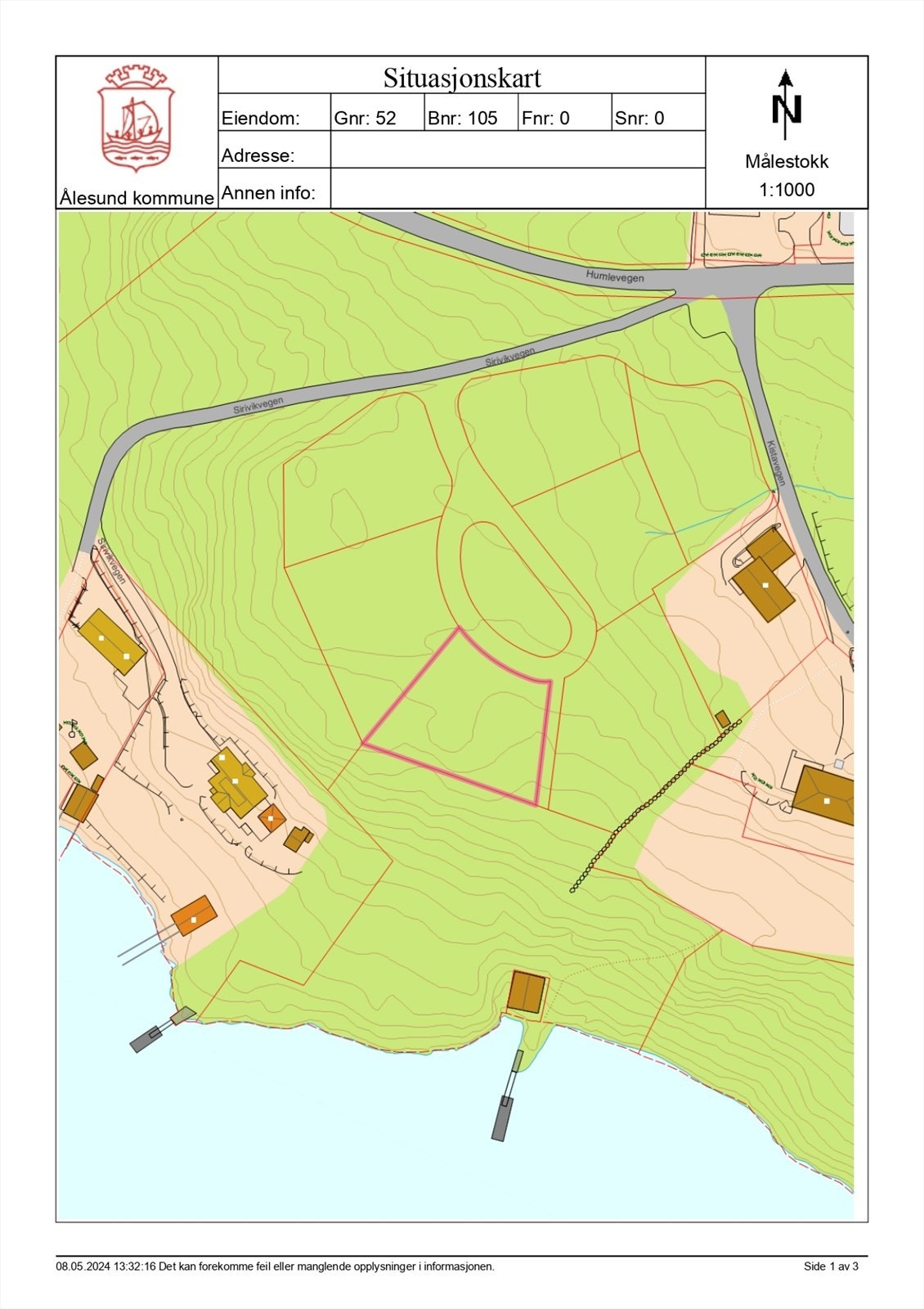 Situasjonskart 52/105 Galleribilde