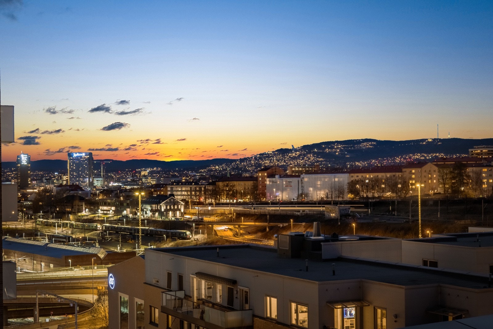 Utsikt fra privat takterrasse Galleribilde