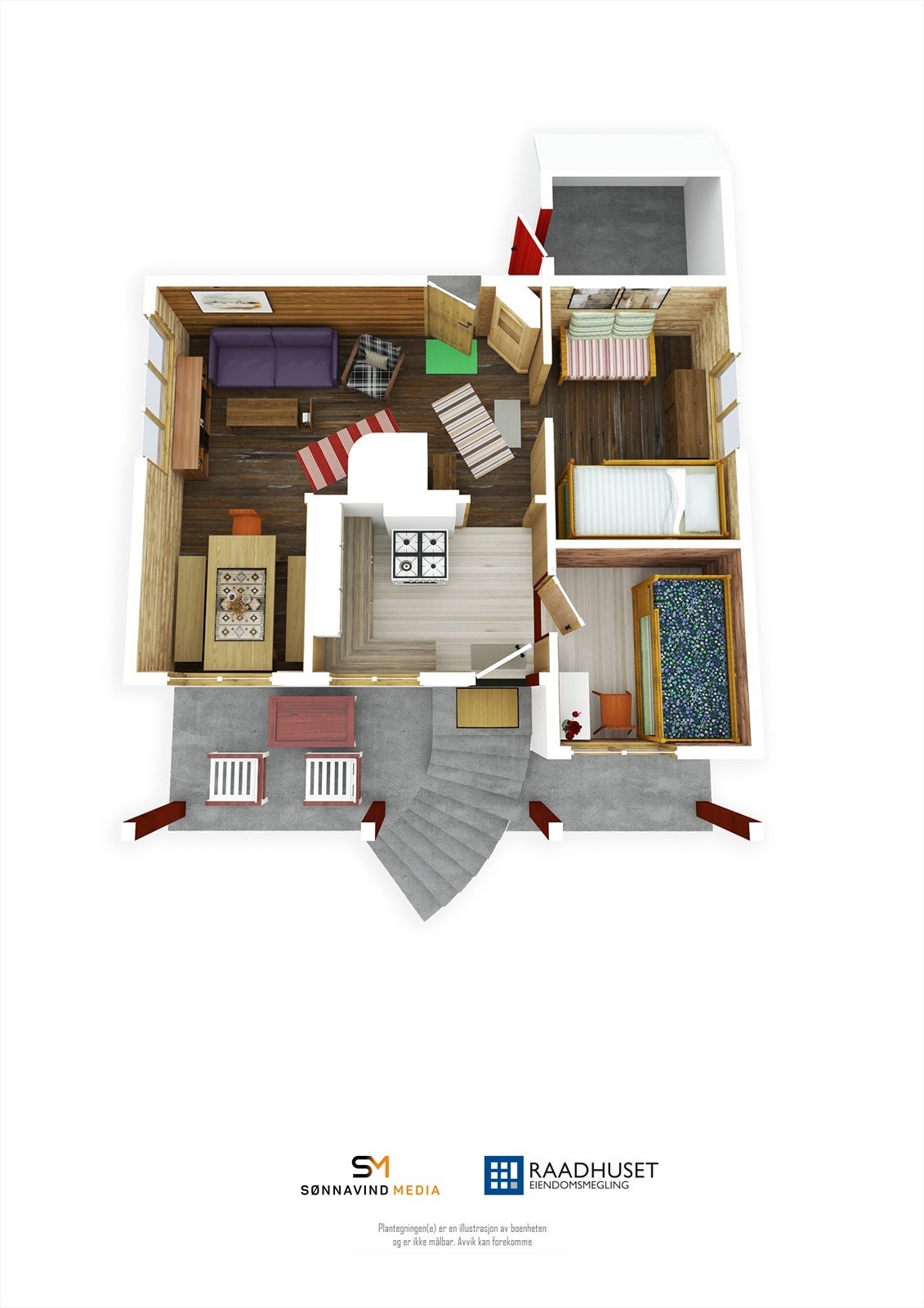 3D Plantegning Galleribilde