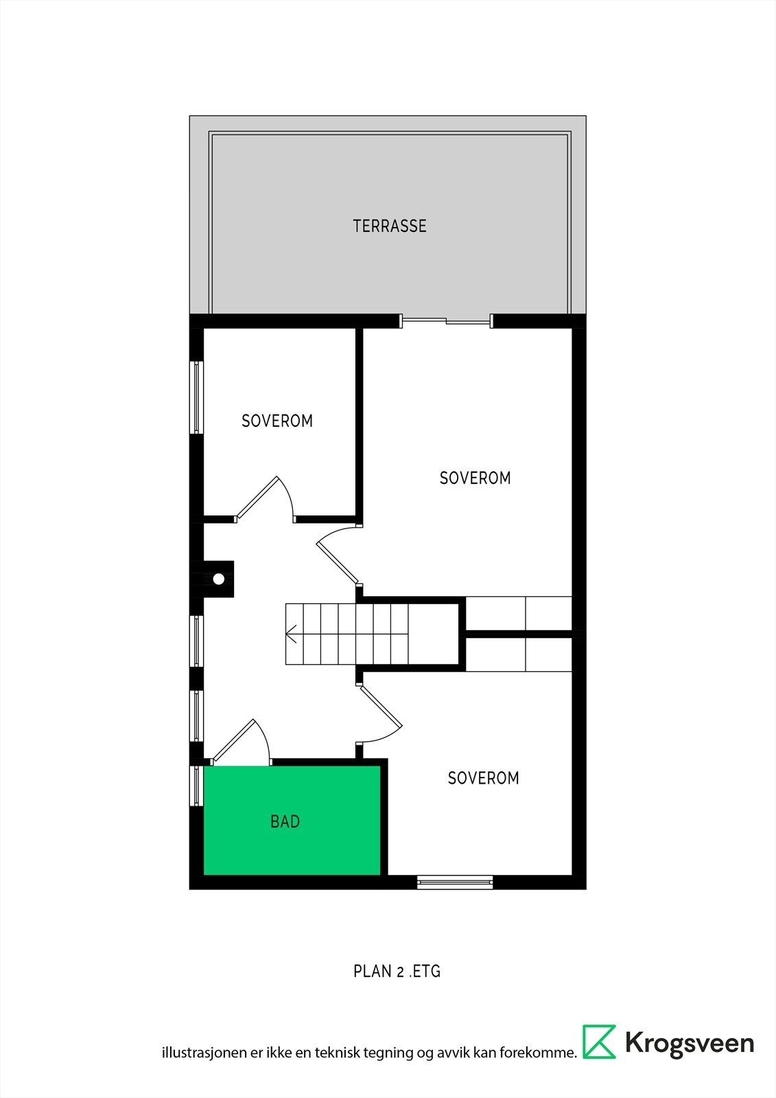 Plantegning 2. etasje Galleribilde
