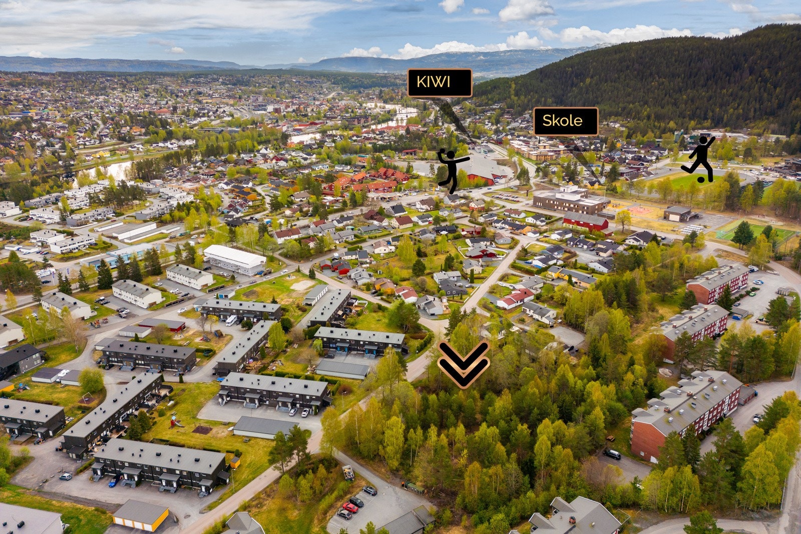 Dagligvarehandelen kan blant annet gjøres på Kiwi. Galleribilde