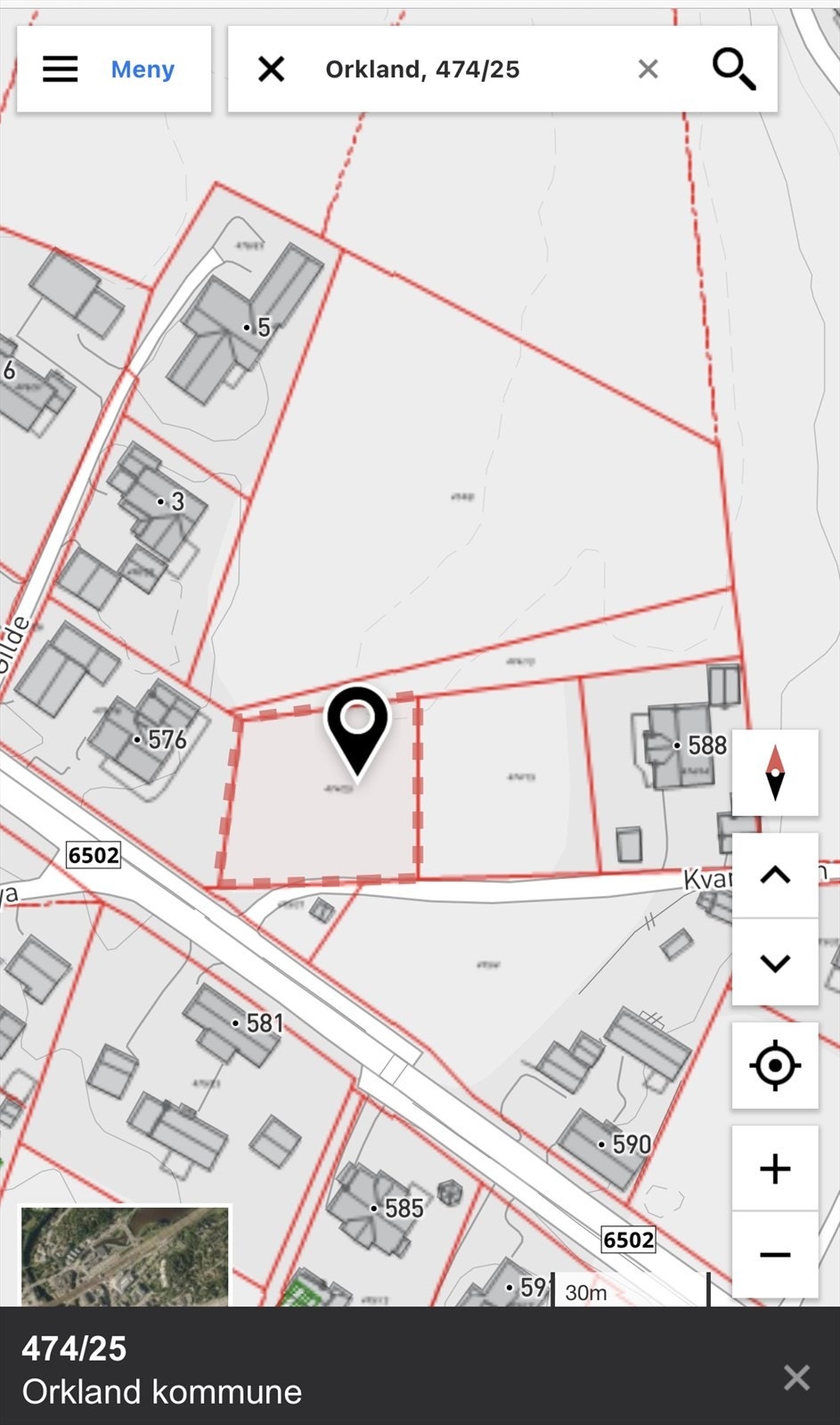 Kart hentet fra kommunens kartside Galleribilde