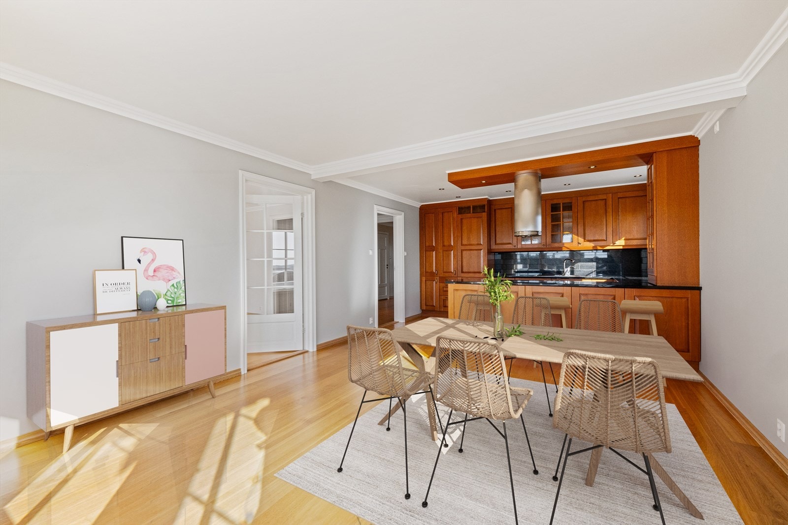 Kjøkken med stor spiseplass - Syd Galleribilde