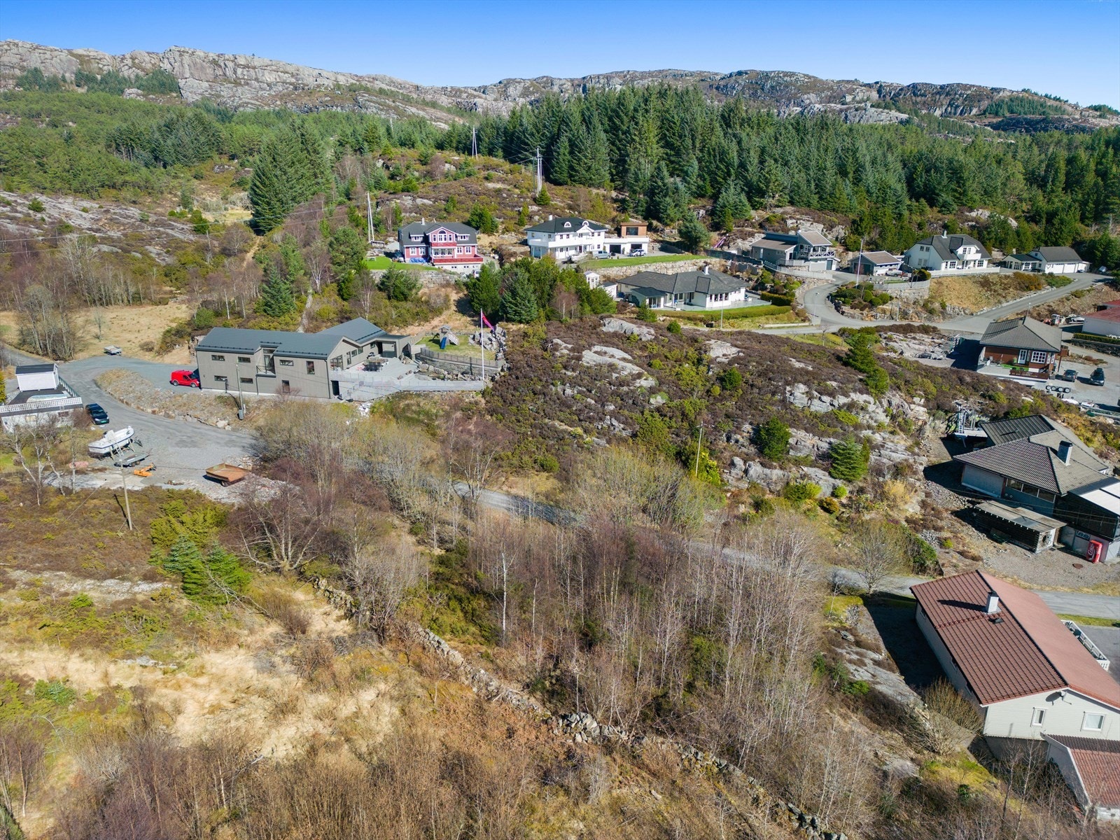 Området er primært opparbeidet med eneboliger Galleribilde