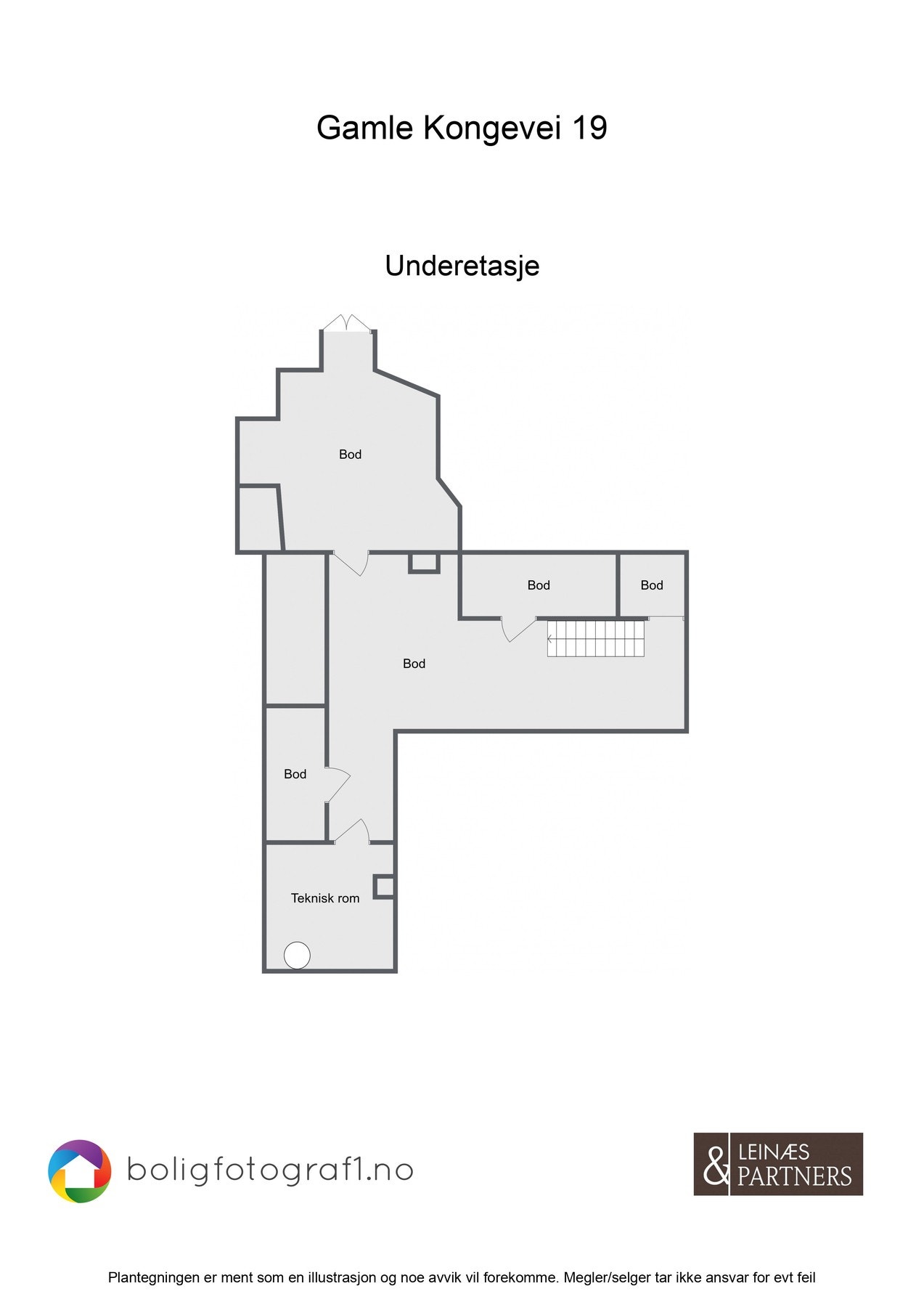 Plantegning kjeller Galleribilde