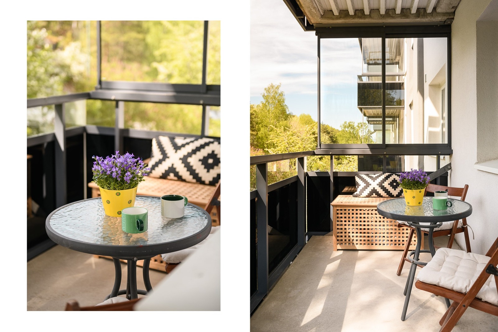 Solrik vestvendt balkong Galleribilde