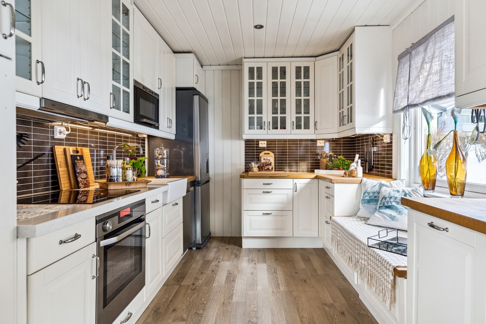 Kjøkkenet ble oppgradert i 2014/15. Galleribilde