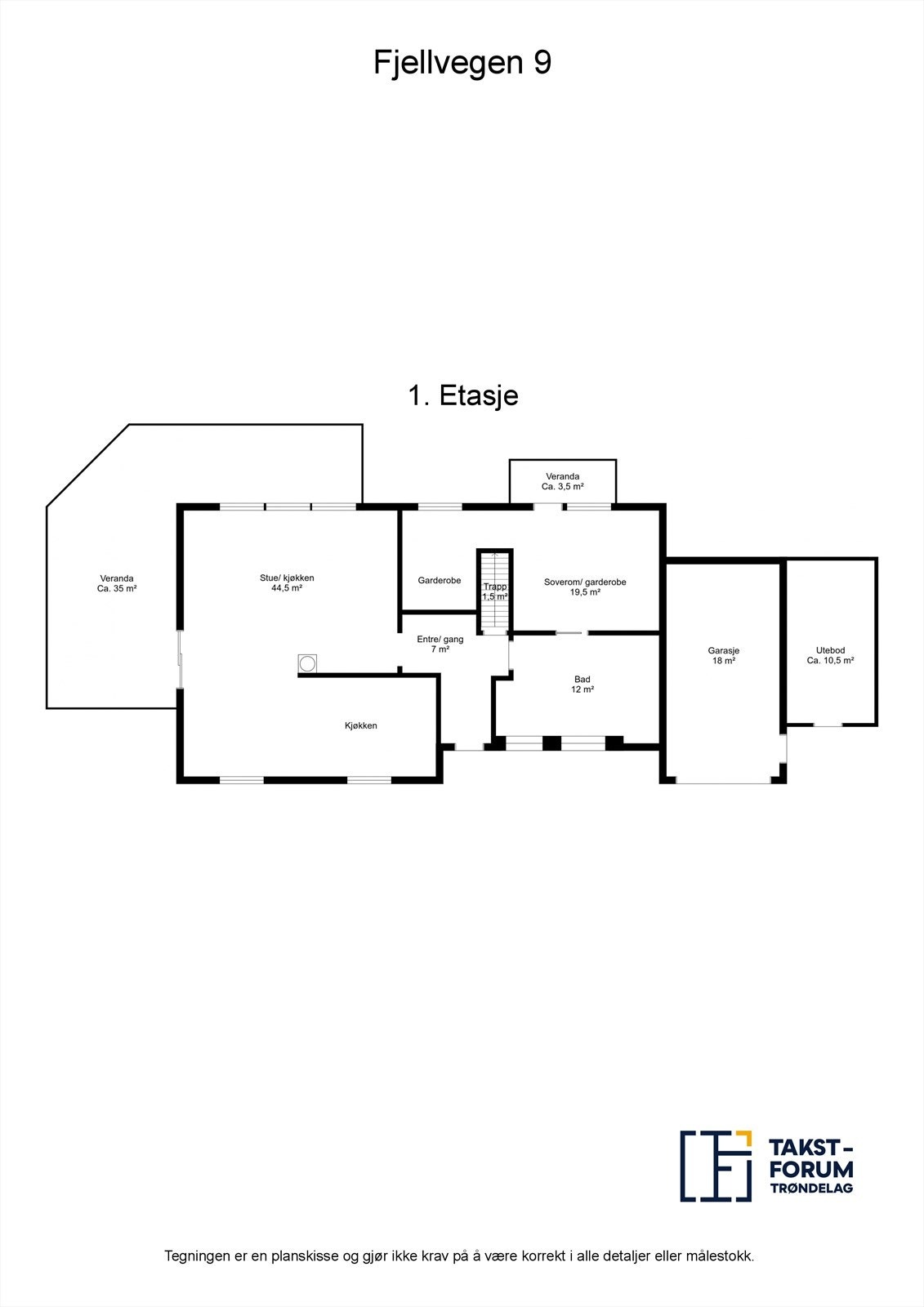 Plantegning første etasje. Galleribilde