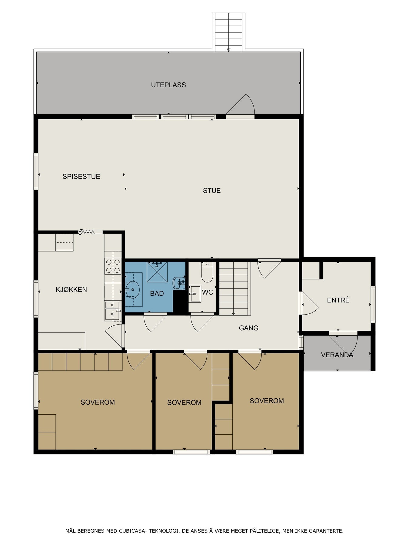 Planskisse 1. etasje. Galleribilde