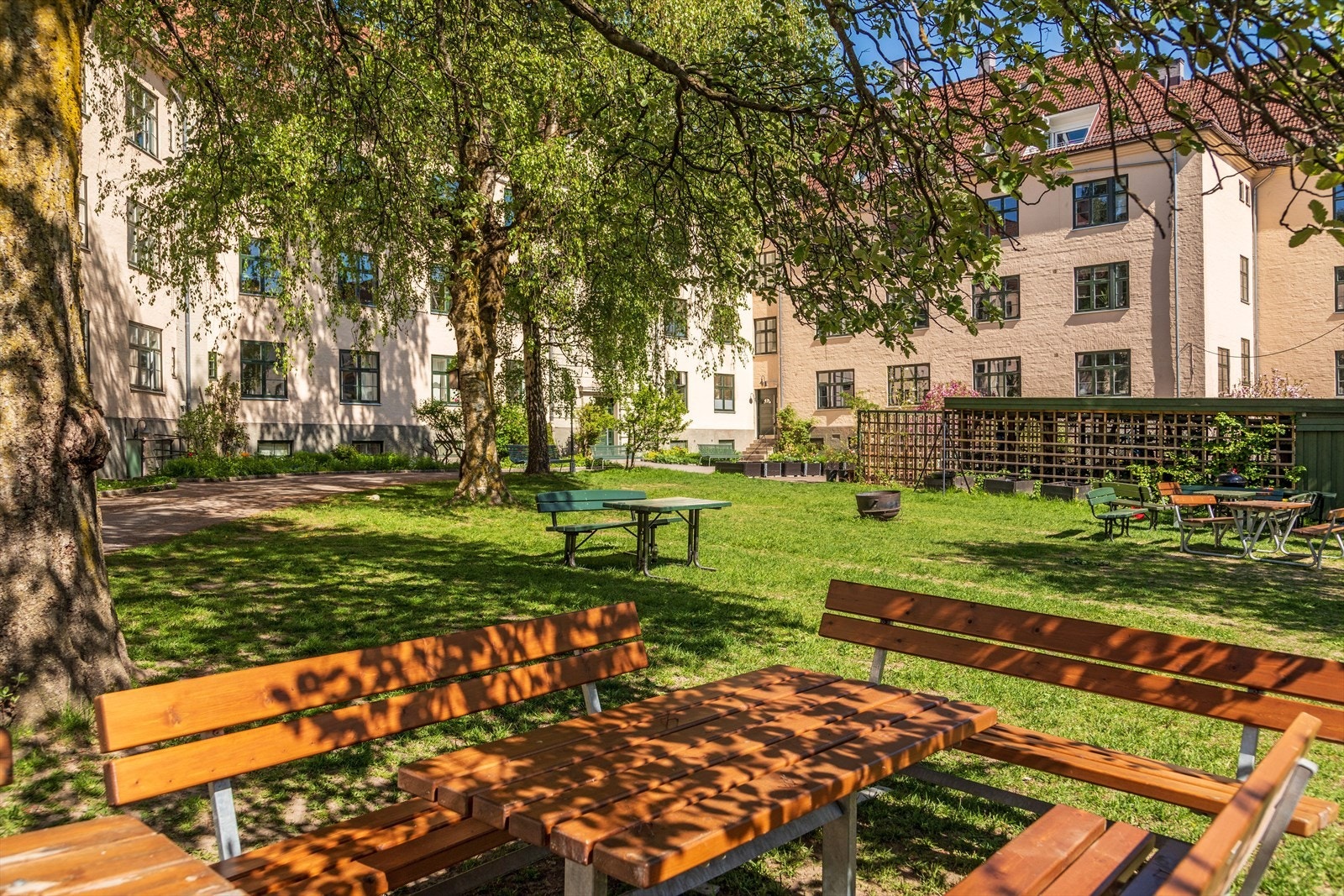 Nydelig bakgård Galleribilde