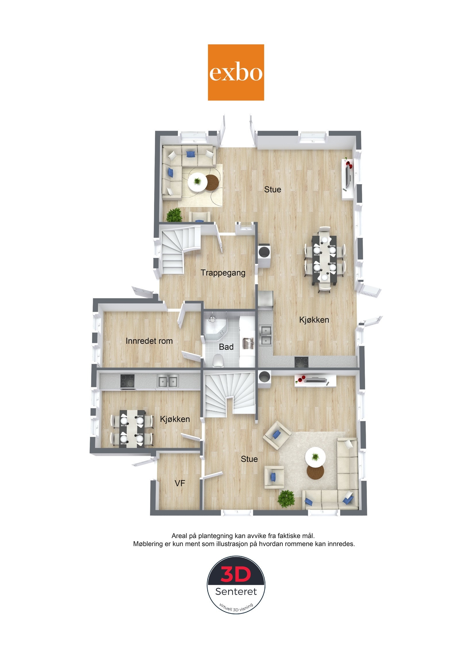 Plantegning, 1 etg Galleribilde