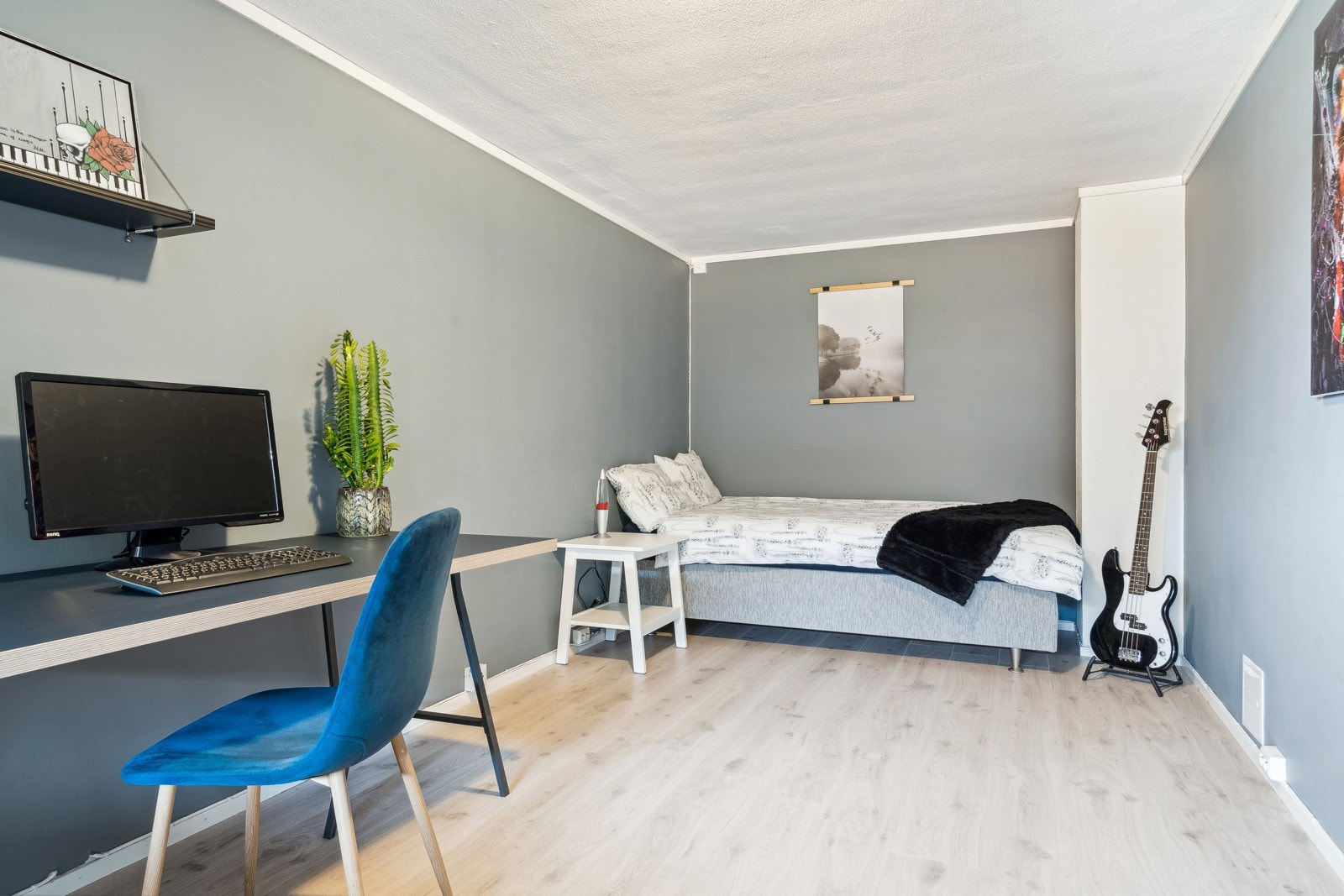 Rommet benyttes som soverom og er på hele 16 kvm. Galleribilde