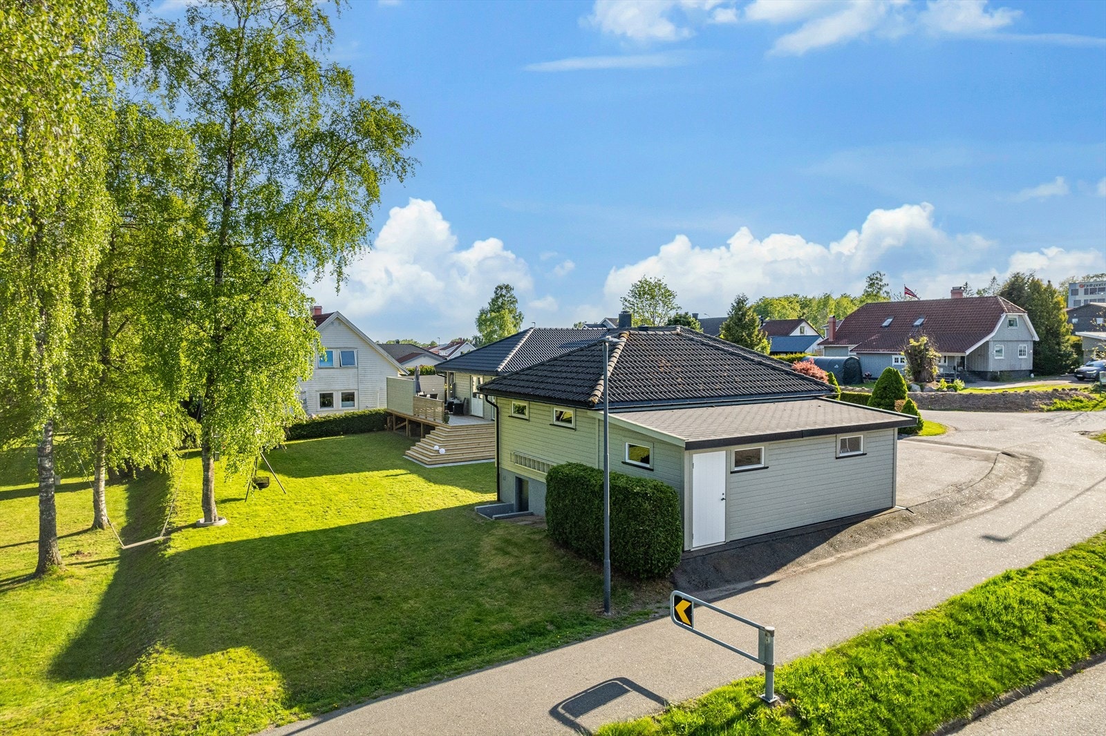 Boligen ligger innerst i en blindvei. Galleribilde
