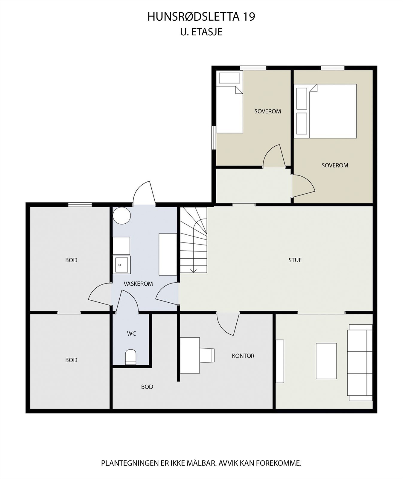 Plantegning av underetasjen Galleribilde