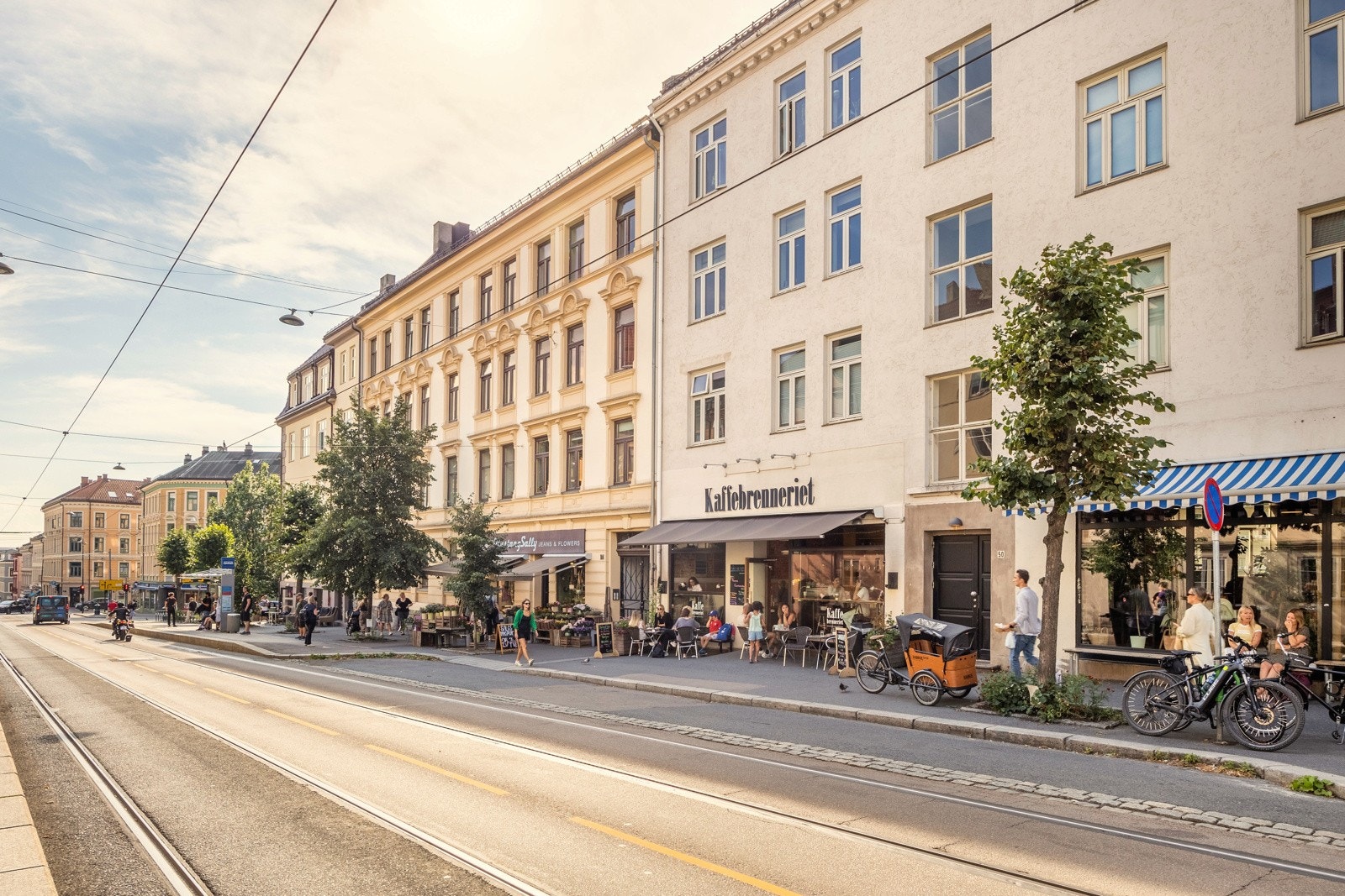 Vogts gate like ved leiligheten kan tilby mange koselige kaféer. Galleribilde