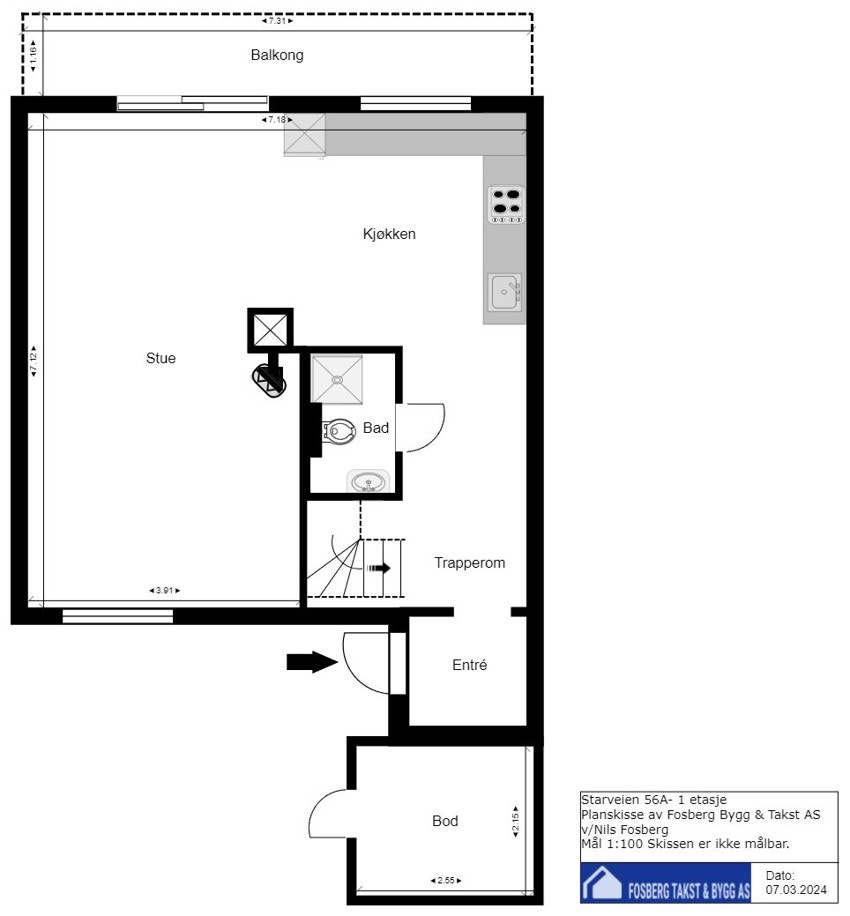 Plantegning - 1. etasje. Galleribilde